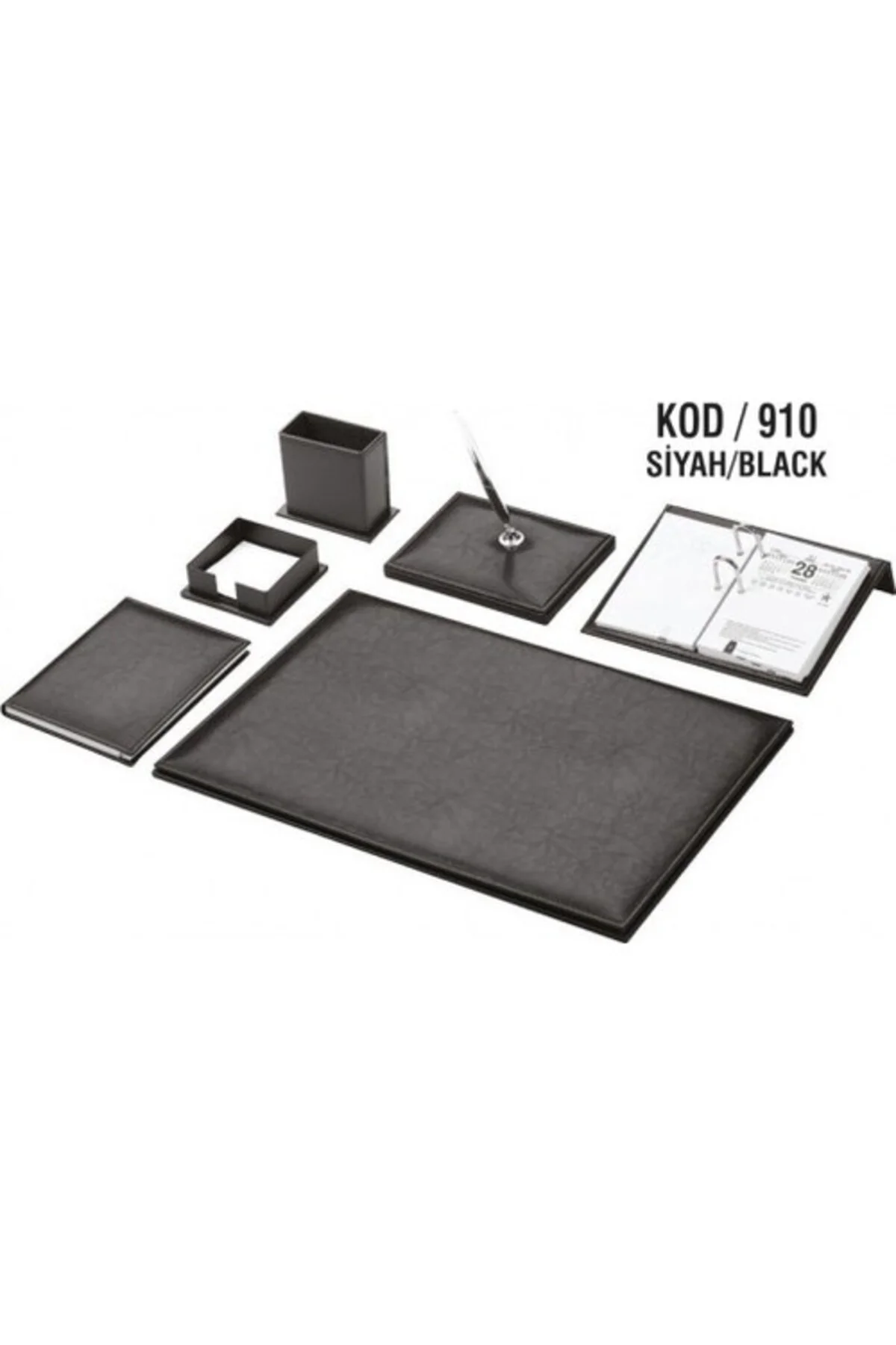 910 Sümen Takımı Lüks Deri 7 Parça Tük. Dolma Kalemli