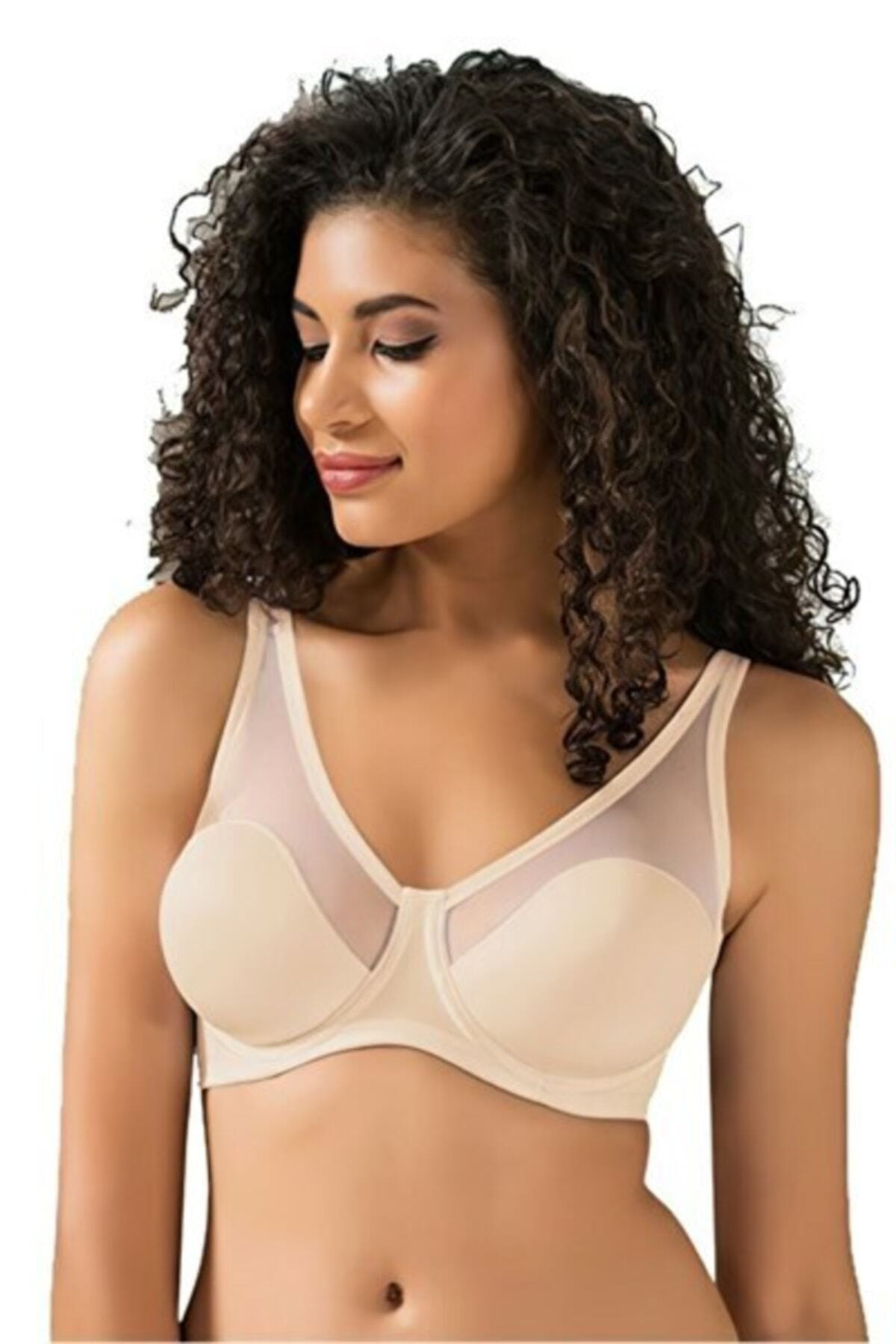 9200c Kadın - -tül Kaplı Soft Cup Sütyen - Ten