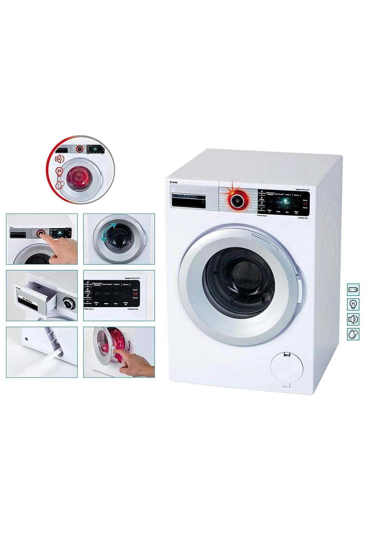 9213 Bosch Oyuncak Sesli Işıklı Çamaşır Makinesi