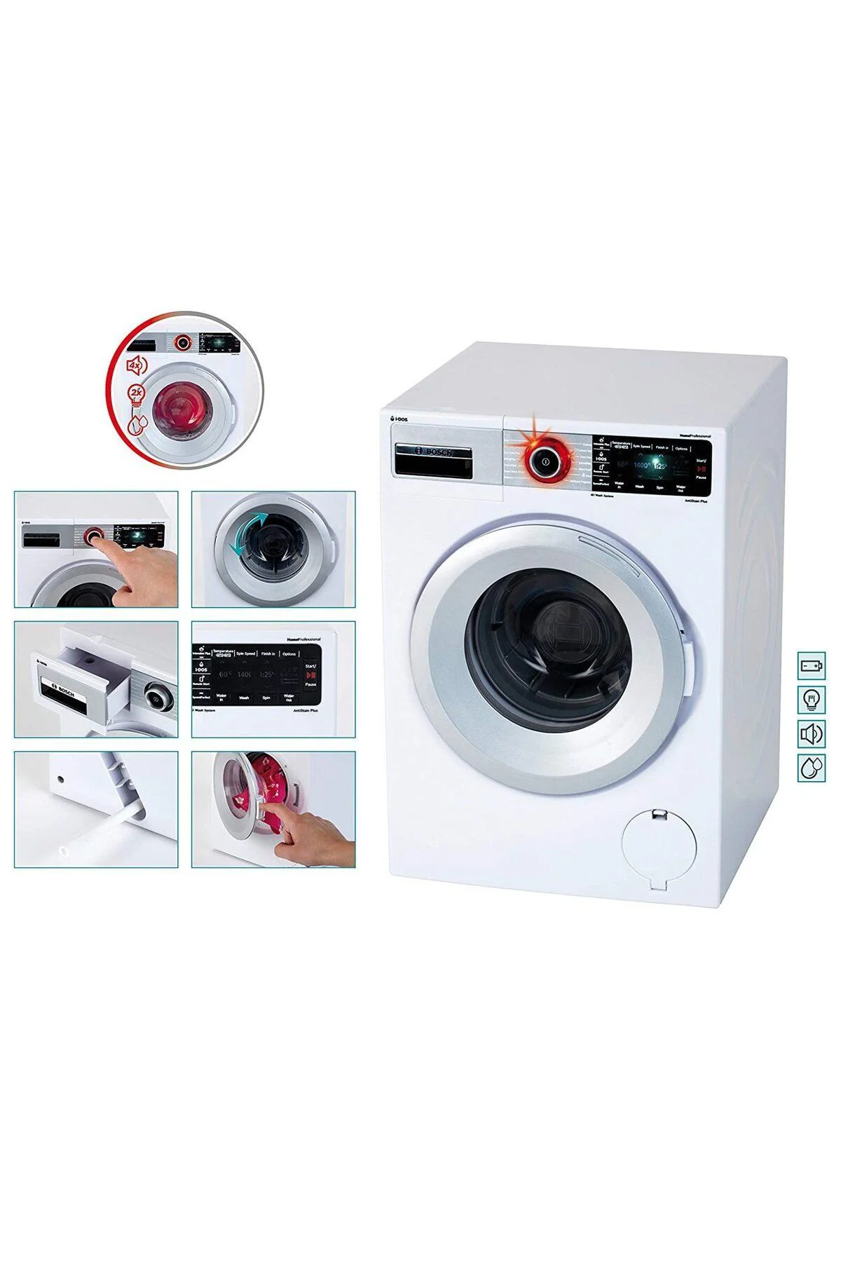 9213 Oyuncak Sesli Işıklı Çamaşır Makinesi