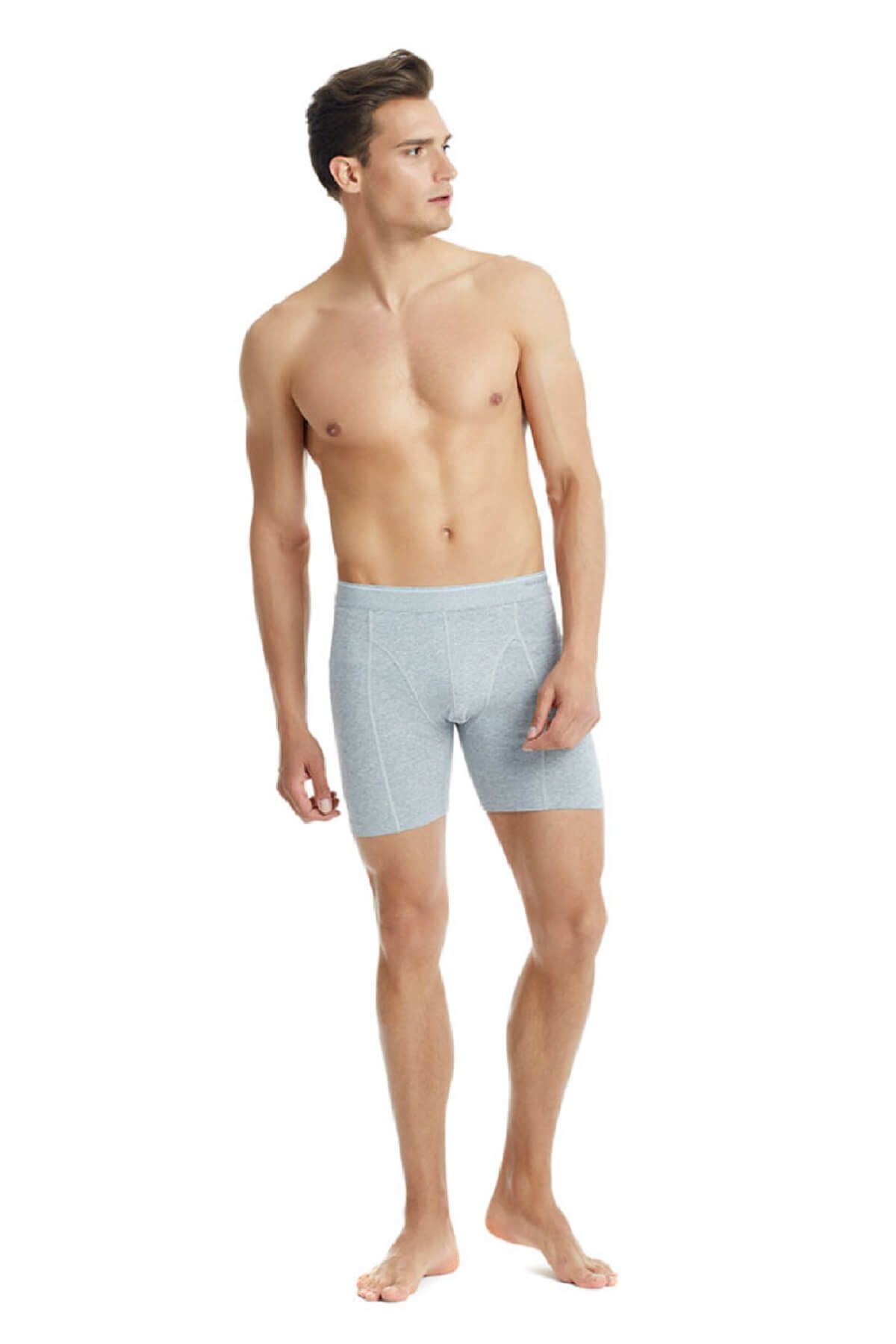 Blackspade 9216 2'Li Paket Tender Cotton Erkek %92 Pamuk Uzun Retro Boxer