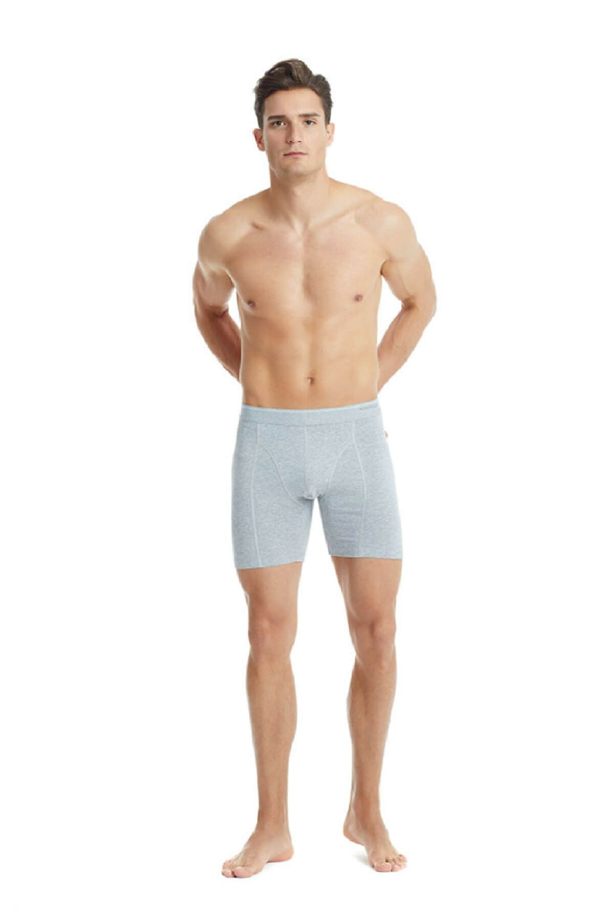 Blackspade 9216 2'Li Paket Tender Cotton Erkek %92 Pamuk Uzun Retro Boxer