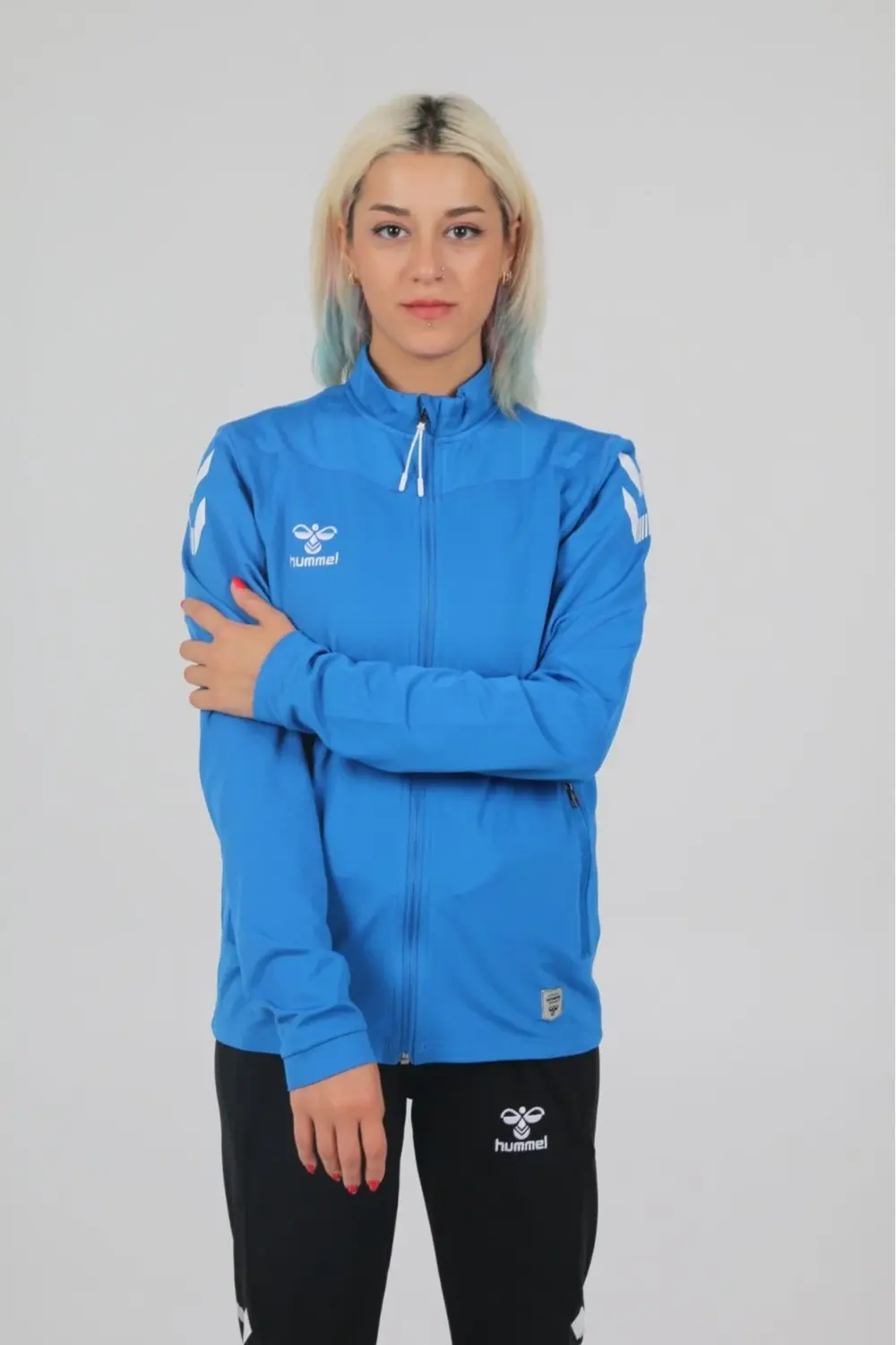 922221-8448 Hummel Hmloregon Zıp Jacket Erkek Eşofman Üst DAWN BL