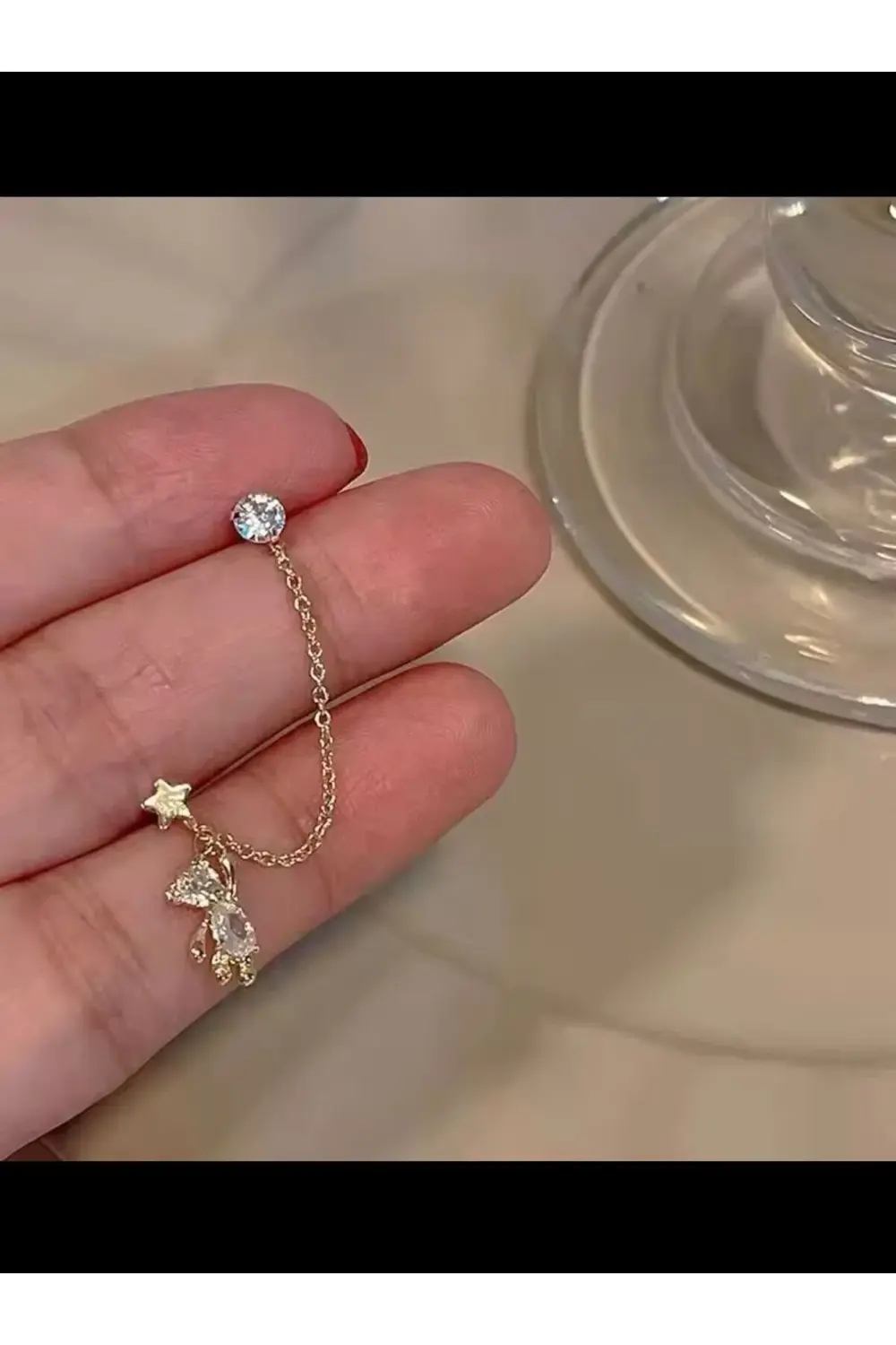 Arescollection 925 Ayar Barlı Rodyum Kaplama Zirkon Taşlı Sallanan Ayıcıklı İkil