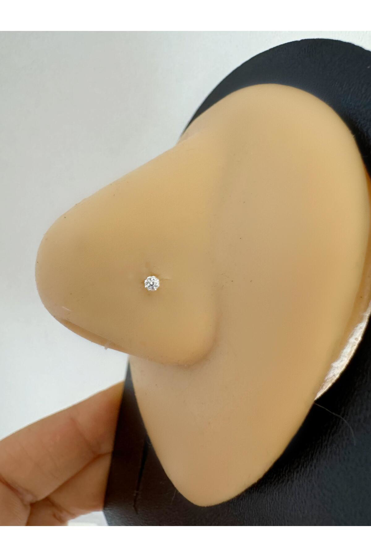 Arescollection 925 Ayar Gümüş 2 Mm ( Mini Boy)Tek Taş (Zirkon) Klasik Hizma