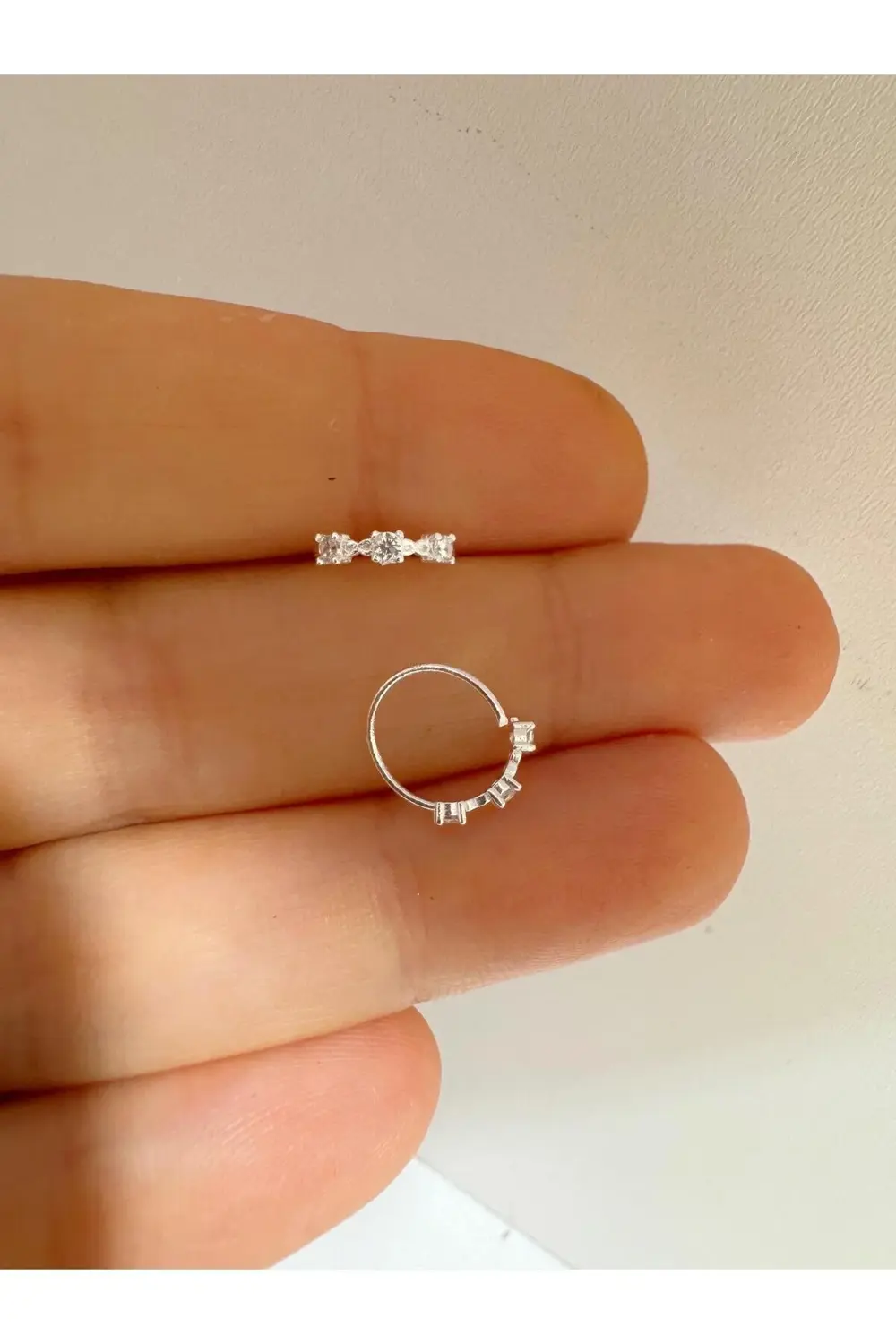 925 AYAR GÜMÜŞ 3 LÜ ZİRKON TAŞLI HALKA HIZMA
