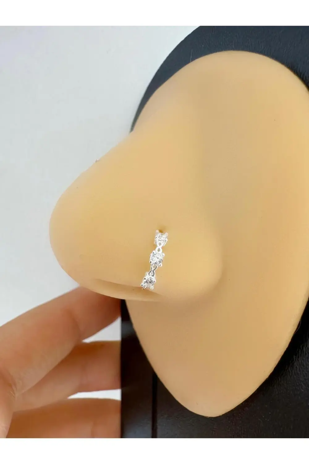 925 AYAR GÜMÜŞ 3 LÜ ZİRKON TAŞLI HALKA HIZMA