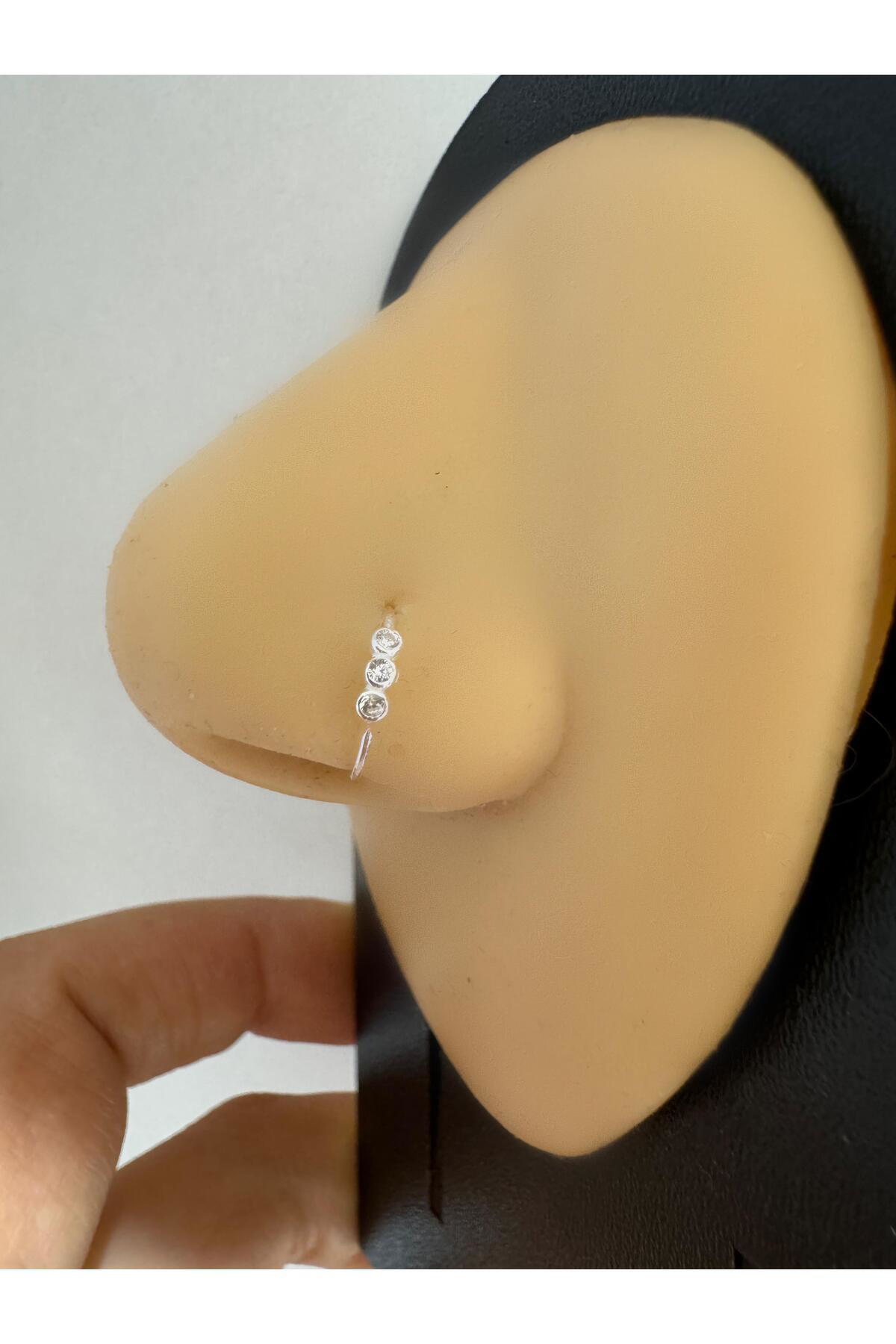 Arescollection 925 Ayar Gümüş 3Lü Yuvarlak Zirkon Taşli Halka Hizma