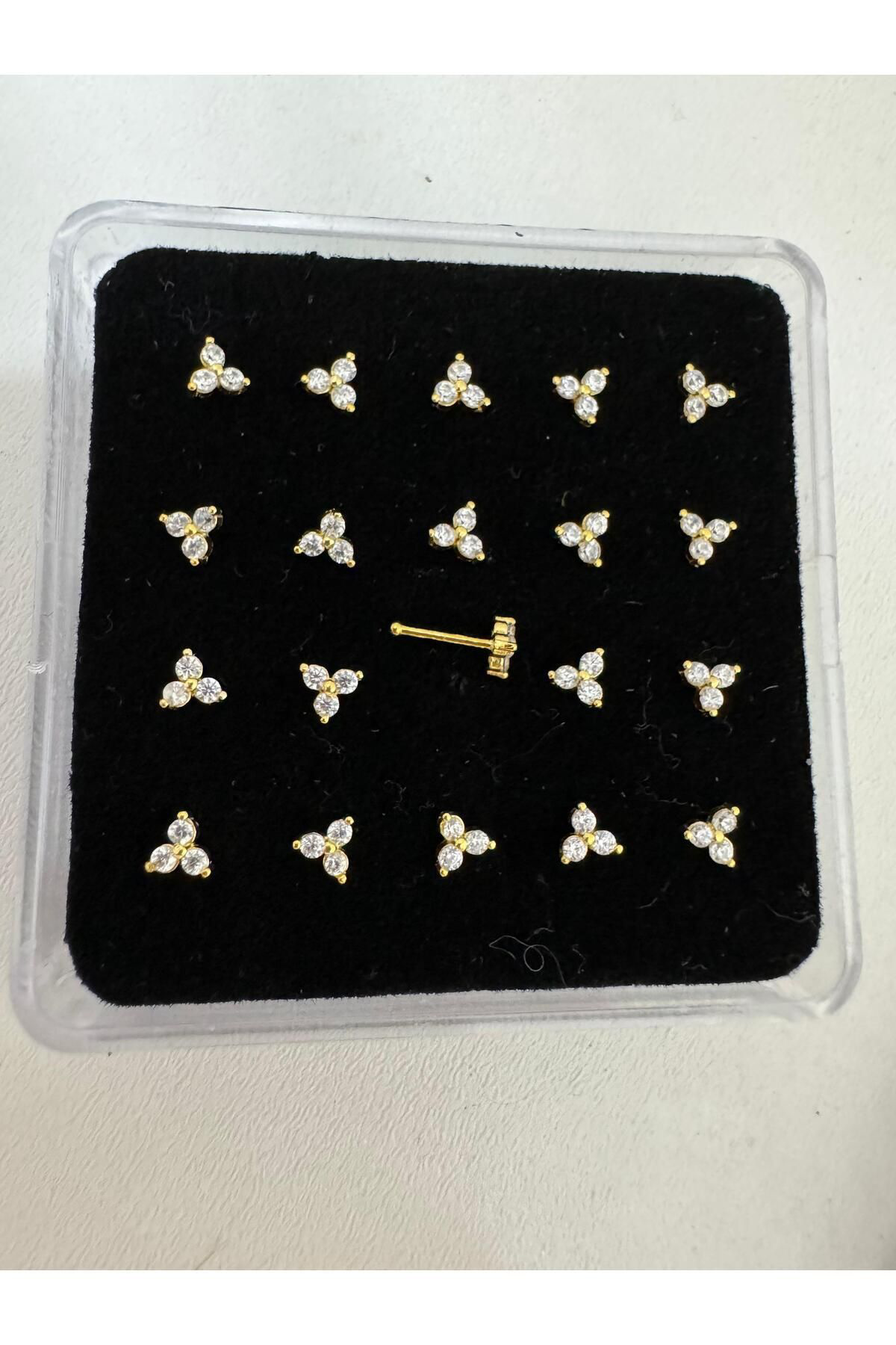 Arescollection 925 Ayar Gümüş Zirkon 3 Taşli Hizma