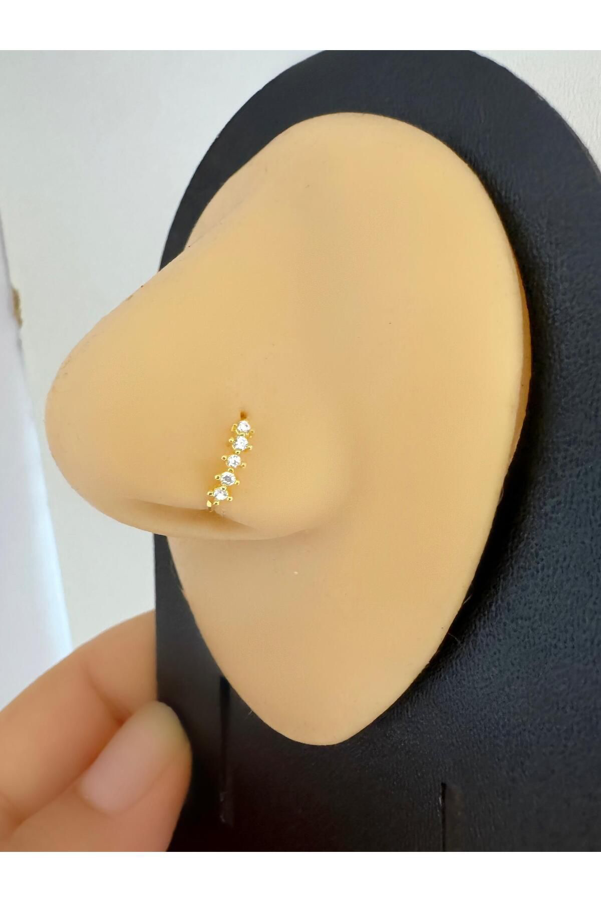 Arescollection 925 Ayar Gümüş Zirkon 5  Taşli  Zarif Halka  Hizma