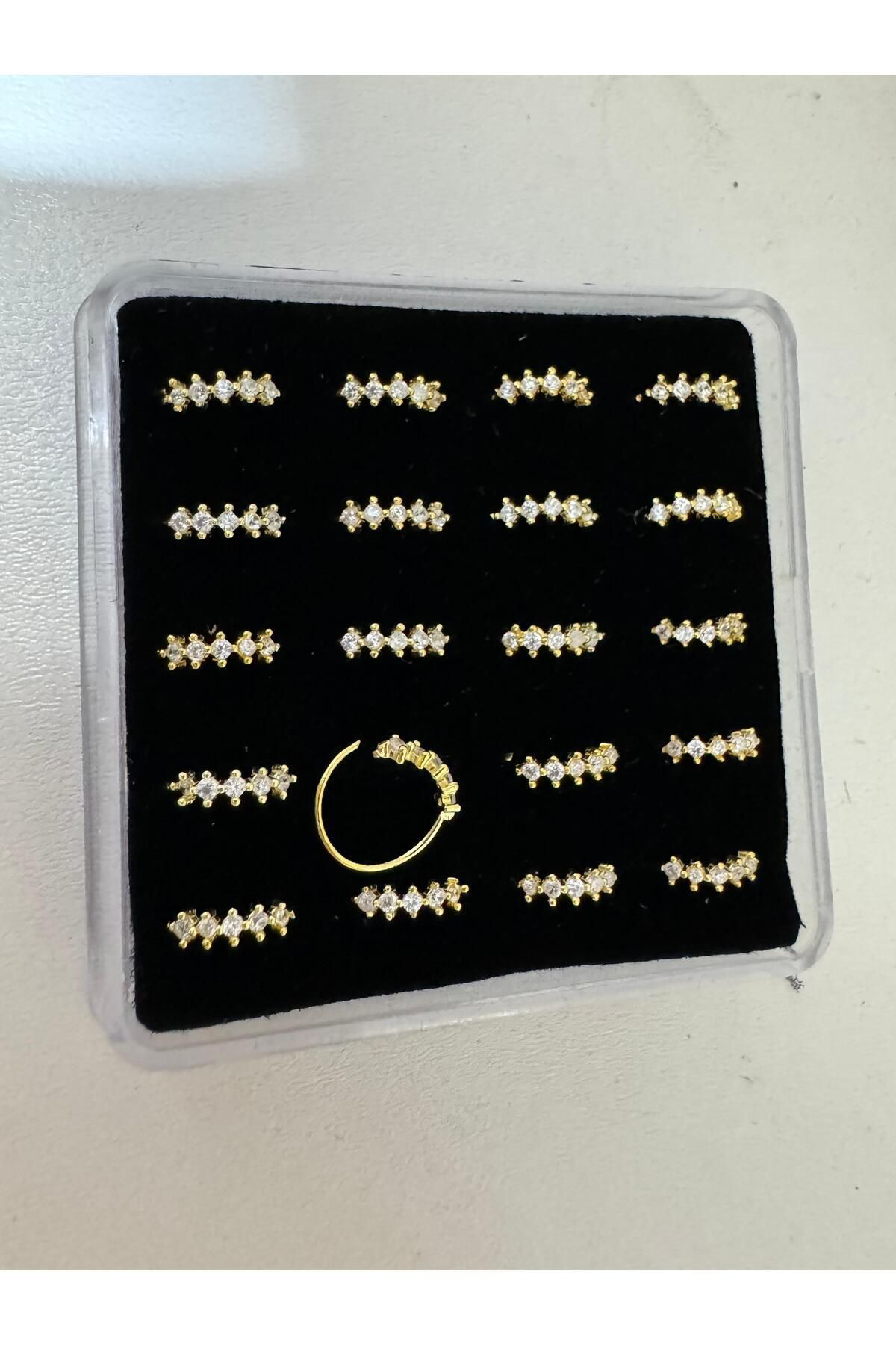 Arescollection 925 Ayar Gümüş Zirkon 5  Taşli  Zarif Halka  Hizma