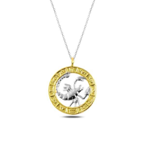 925 Ayar Gümüş Gold Akrep Burcu Gümüş Kolye