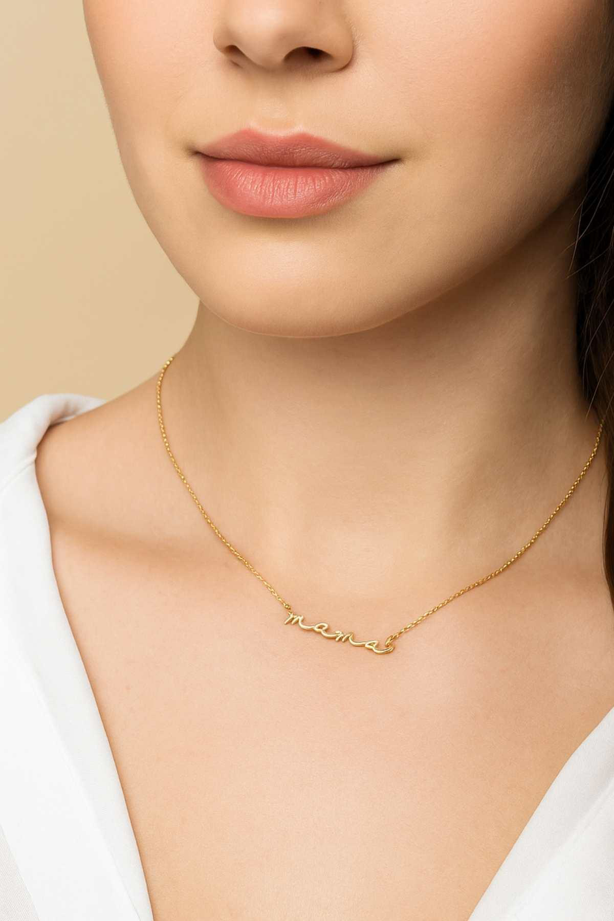 Beyisa 925 Ayar Gümüş Mama Anne Yazılı Kolye Beyisa 925 Ayar Gümüş Mama Anne Yazılı Kolye