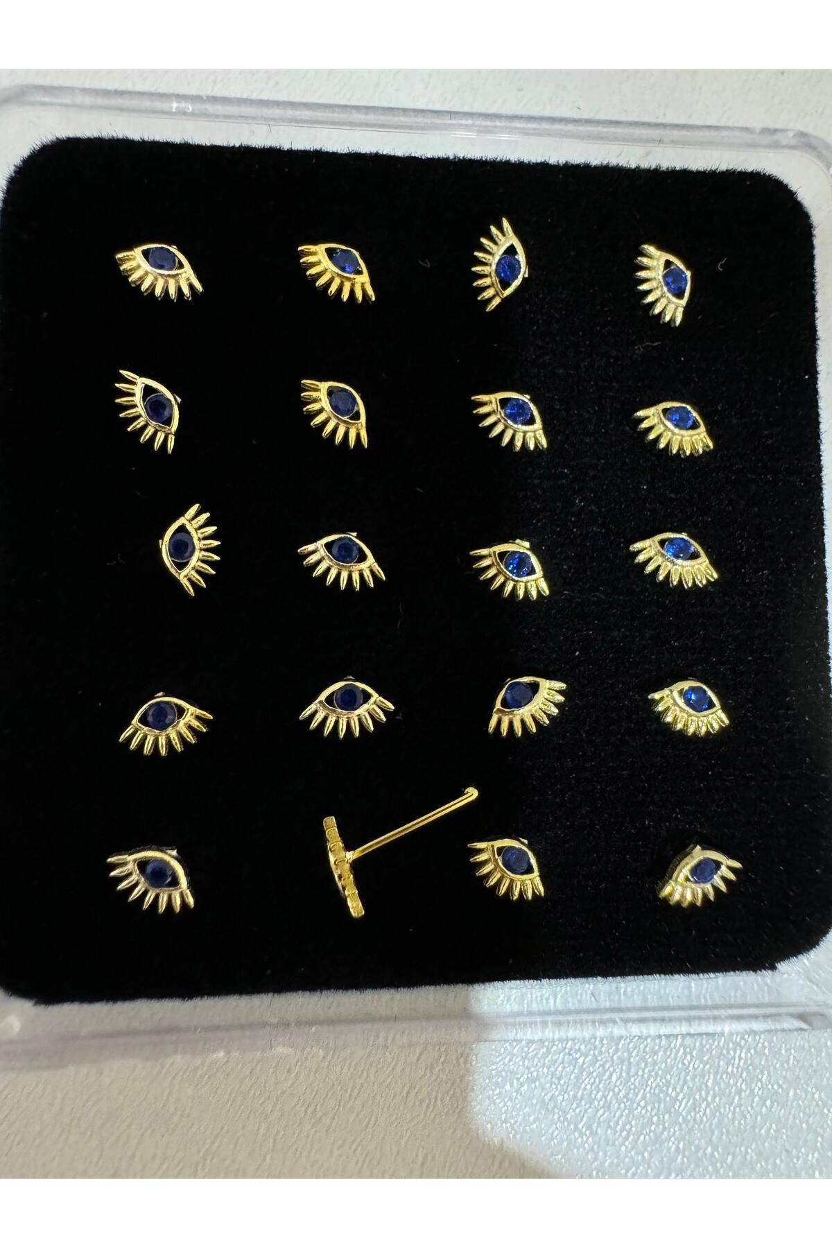 Arescollection 925 Ayar Gümüş Zirkon Taşli Kirpikli Göz Şeklinde Hizma