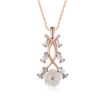 925 Ayar Gümüş Rose Bahar Çiçeği Gümüş Kolye 925 Ayar Gümüş Rose Bahar Çiçeği Gümüş Kolye