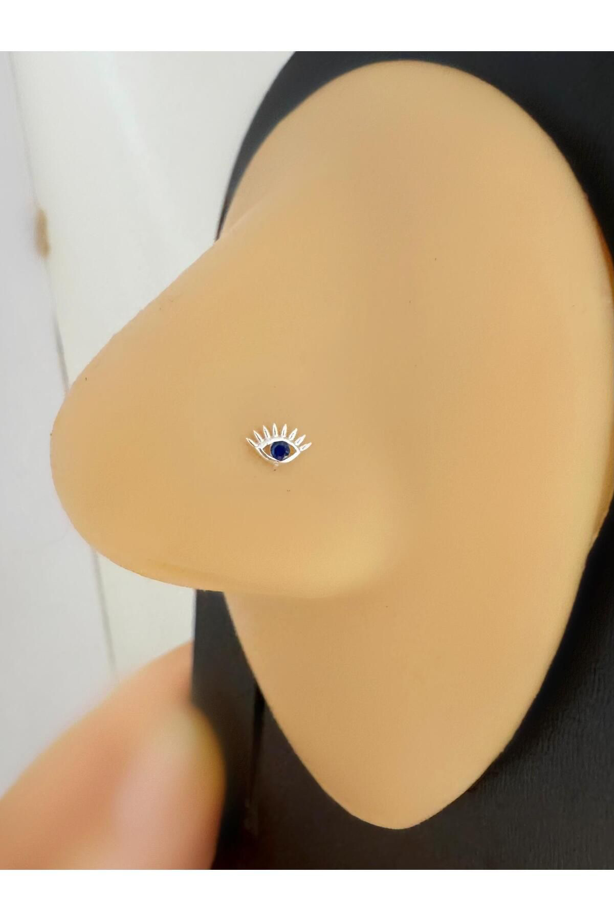 Arescollection 925 Ayar Gümüş Zirkon Taşli Kirpikli Göz Şeklinde Hizma
