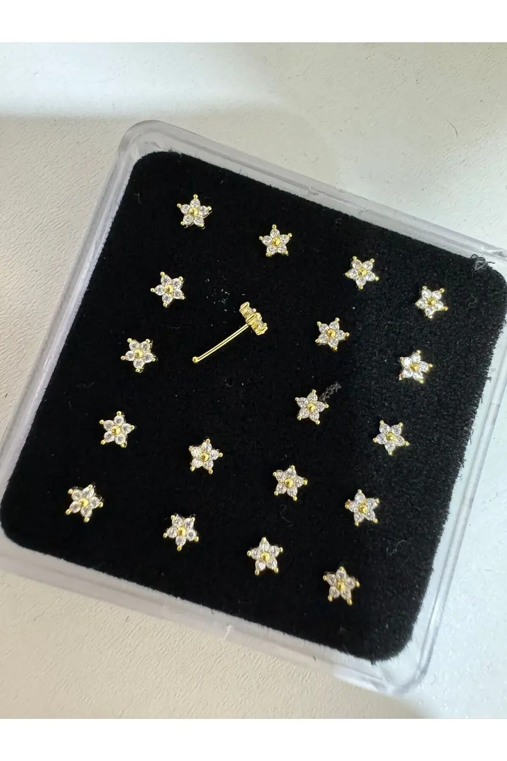 Arescollection 925 Ayar Gümüş Zirkon Taşli Çiçekli  Hizma