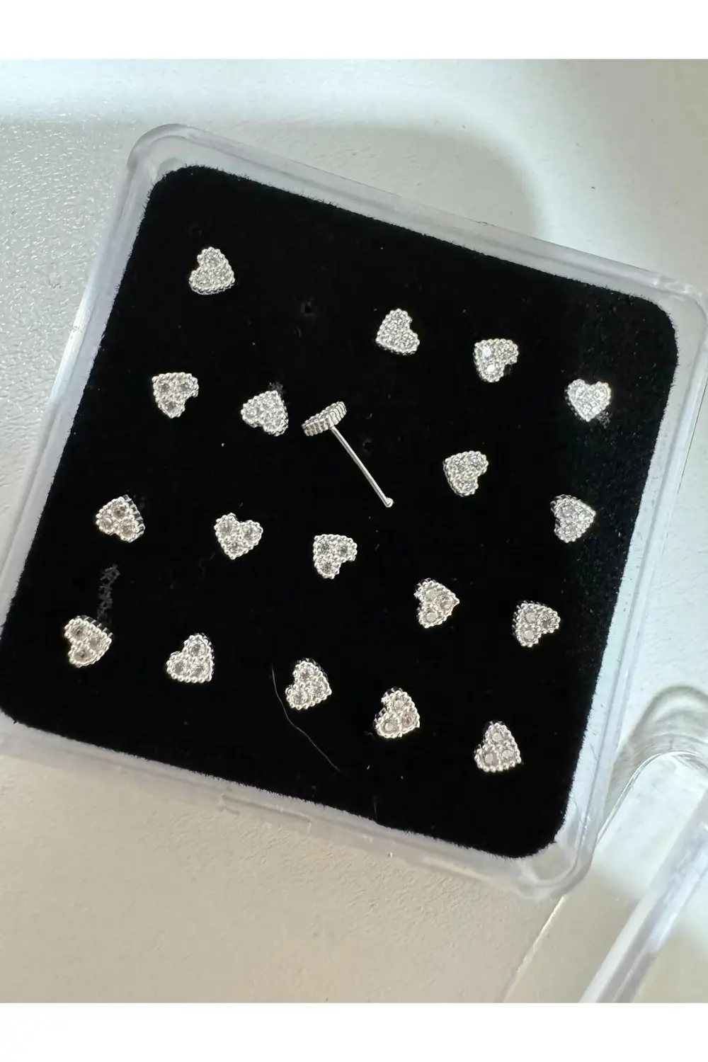 Arescollection 925 Ayar Gümüş Zirkon Taşli Kalpli  Hizma