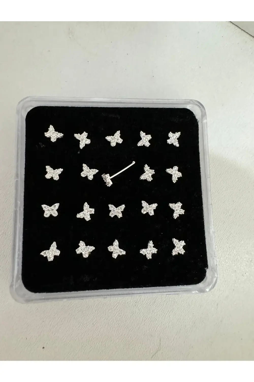 Arescollection 925 Ayar Gümüş Zirkon Taşli Kelebekli  Hizma