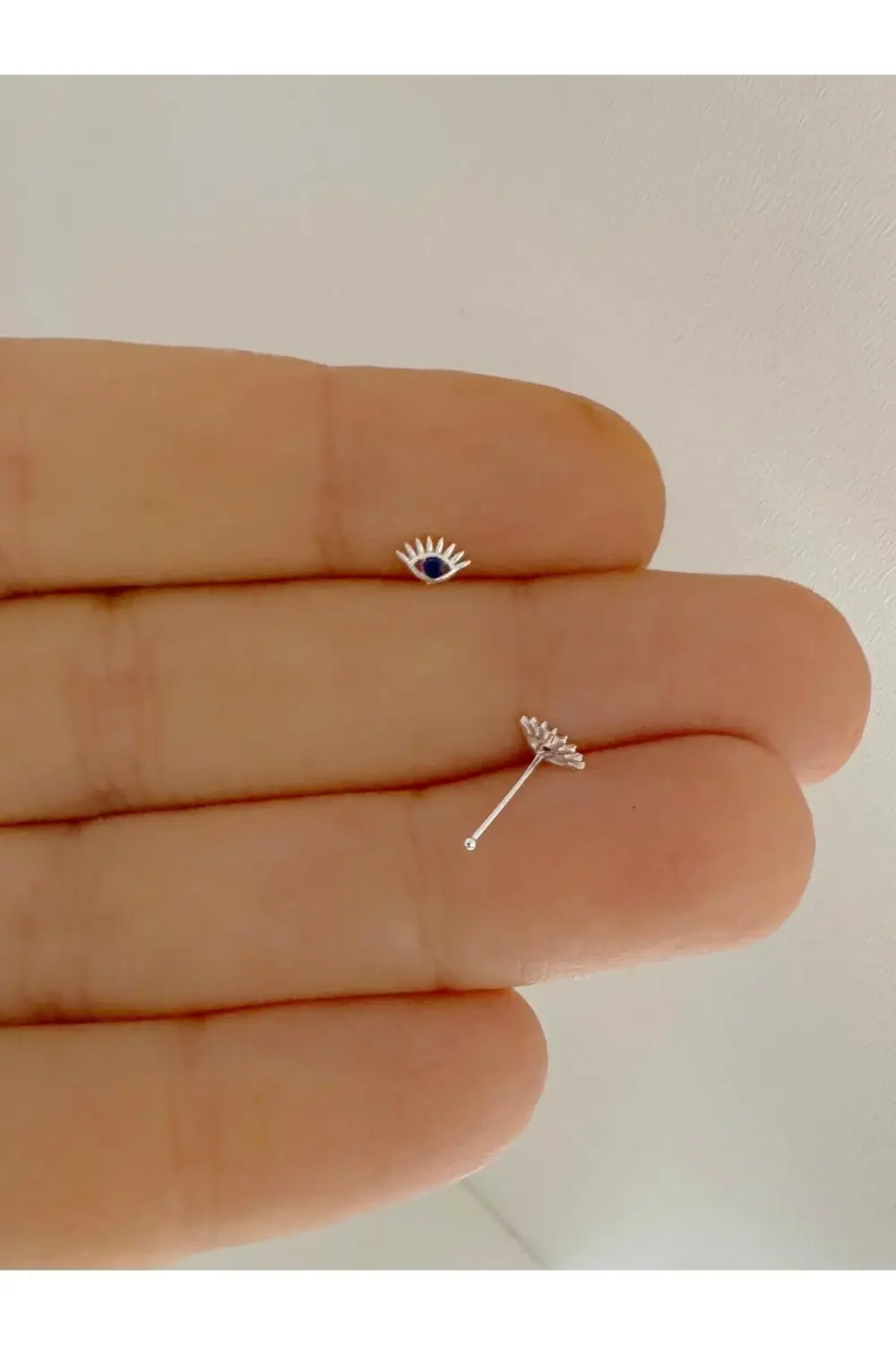 Arescollection 925 Ayar Gümüş Zirkon Taşli Kirpikli Göz Şeklinde Hizma
