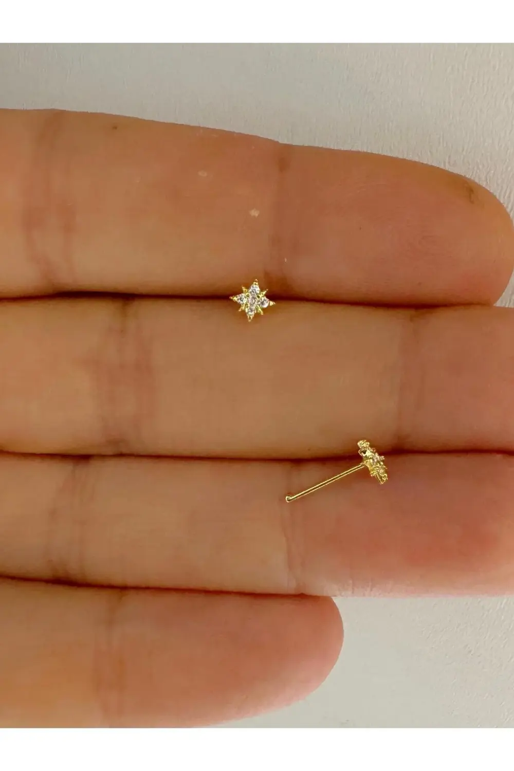 Arescollection 925 Ayar Gümüş Zirkon Taşli Kutup Yildizi Şeklinde Hizma