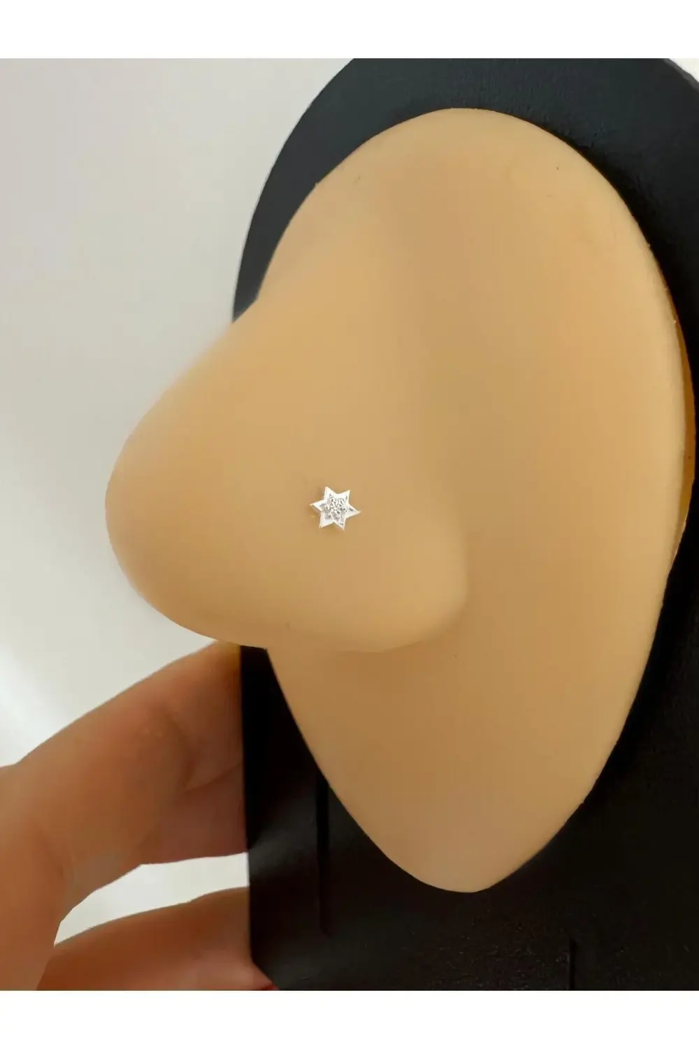 925 AYAR GÜMÜŞ ZİRKON TAŞLI YILDIZ ŞEKLİNDE HIZMA