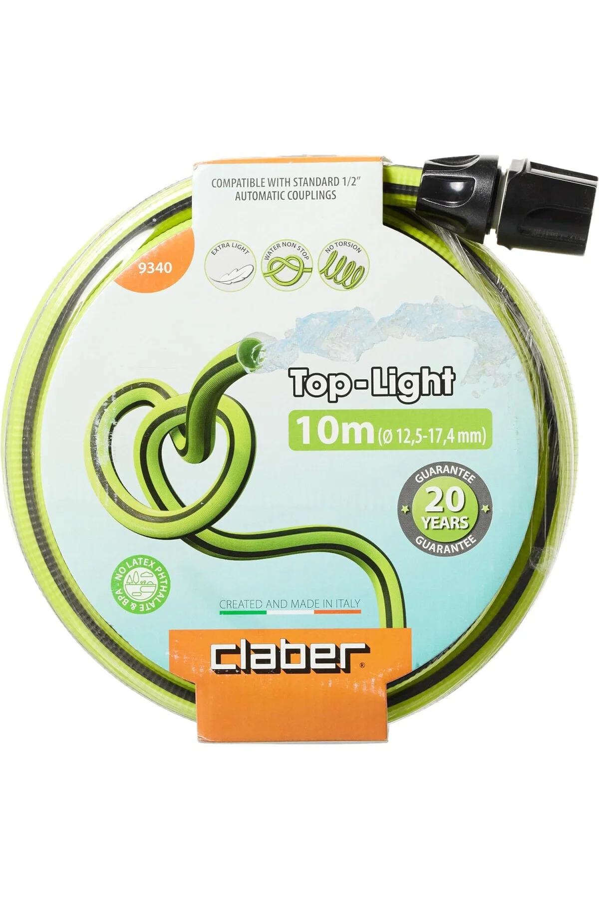 9340 Toplight Hortum, 10 Metre ½ İnç Hortum, 2 Adet Otomatik Bağl