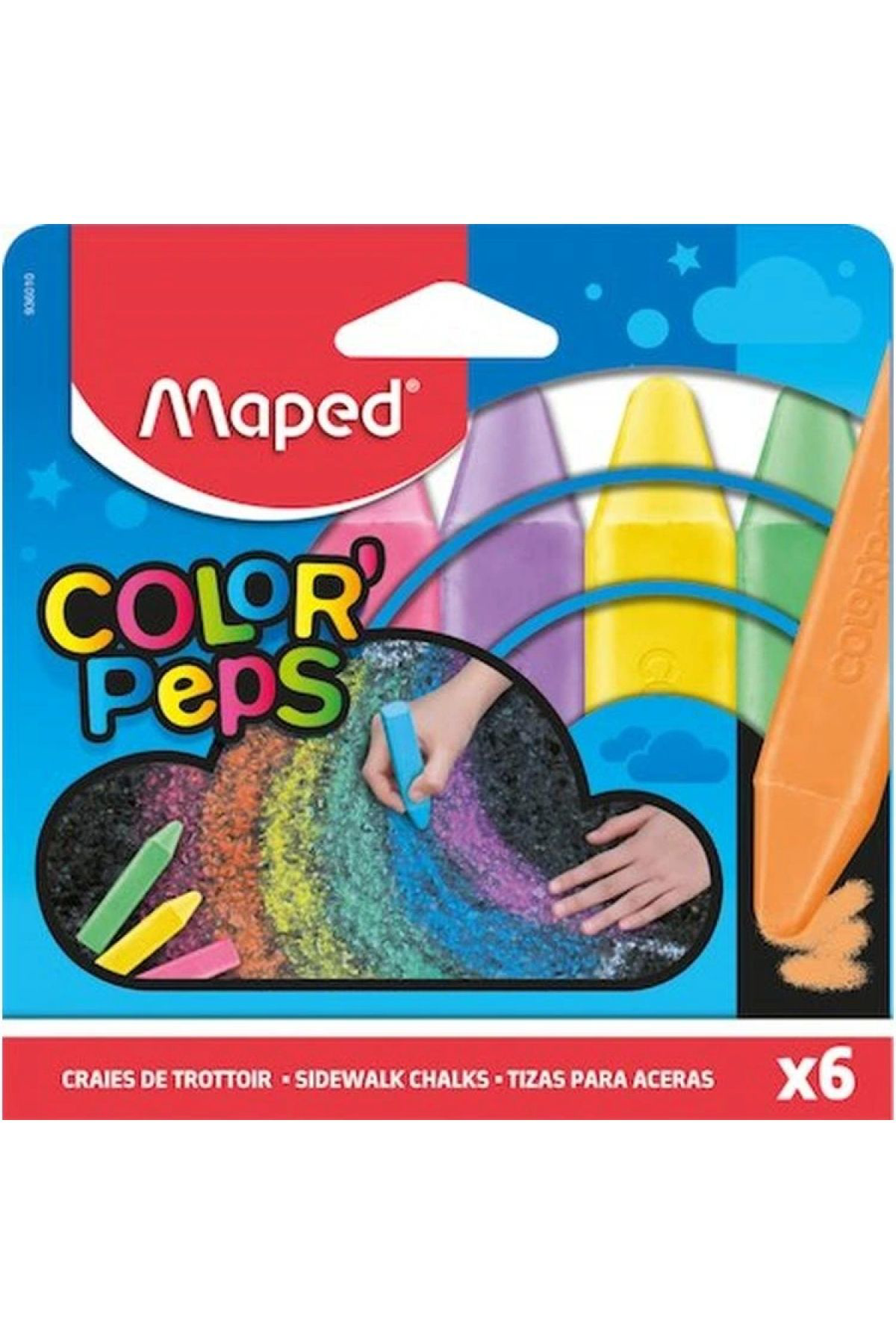 Maped 936010 Diş Mekan-Yer Tebeşiri Renkli