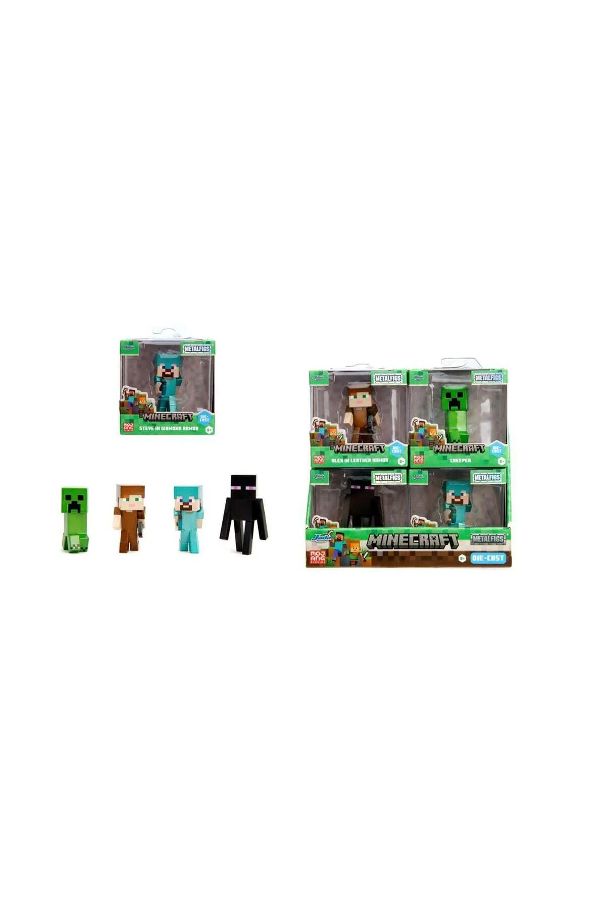 9385138300W03 Minecraft Figures 2 5 Wave 3Die-Castpop-Culture Collectible(,.)