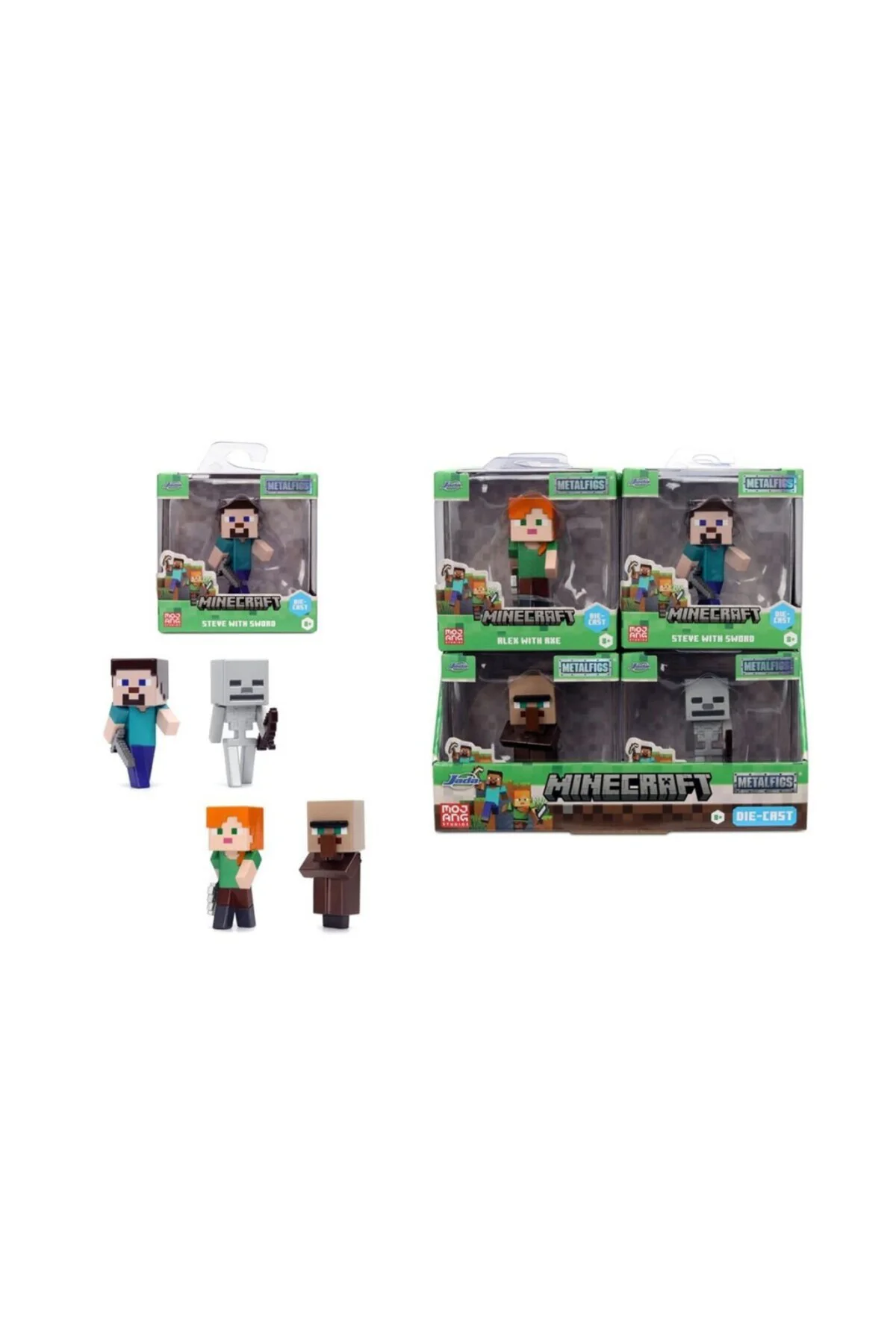 9385138300W04 Minecraft Figures 2 5 Wave 4die-cast pop-culture collectible (ADET FİYATIDIR)