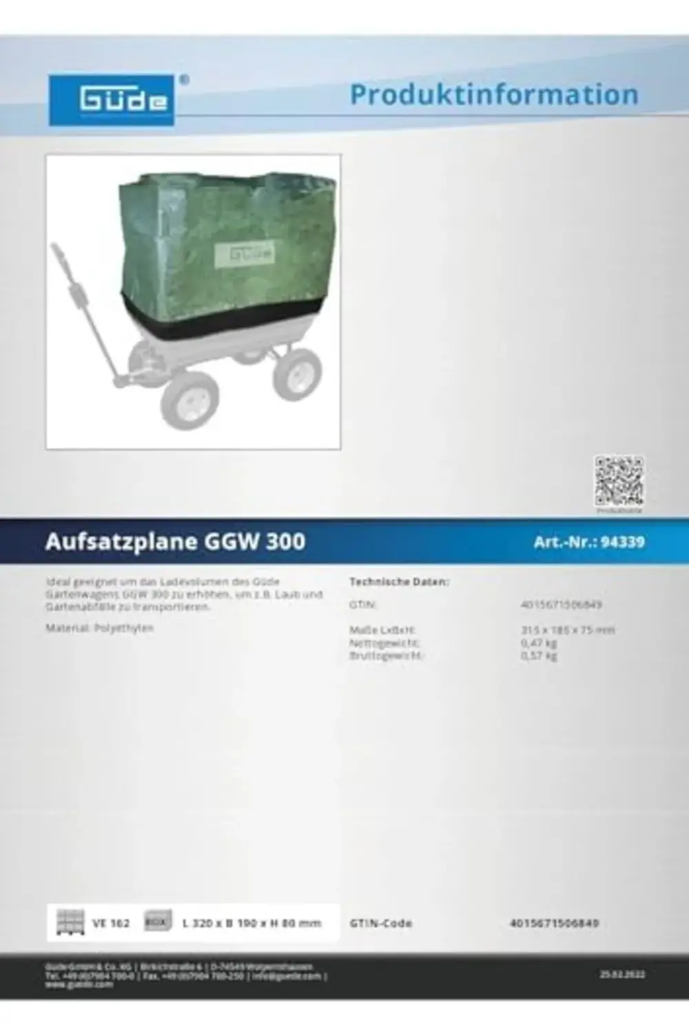 94339 Bahçe Arabası Hacim Arttırma Örtüsü 1184728