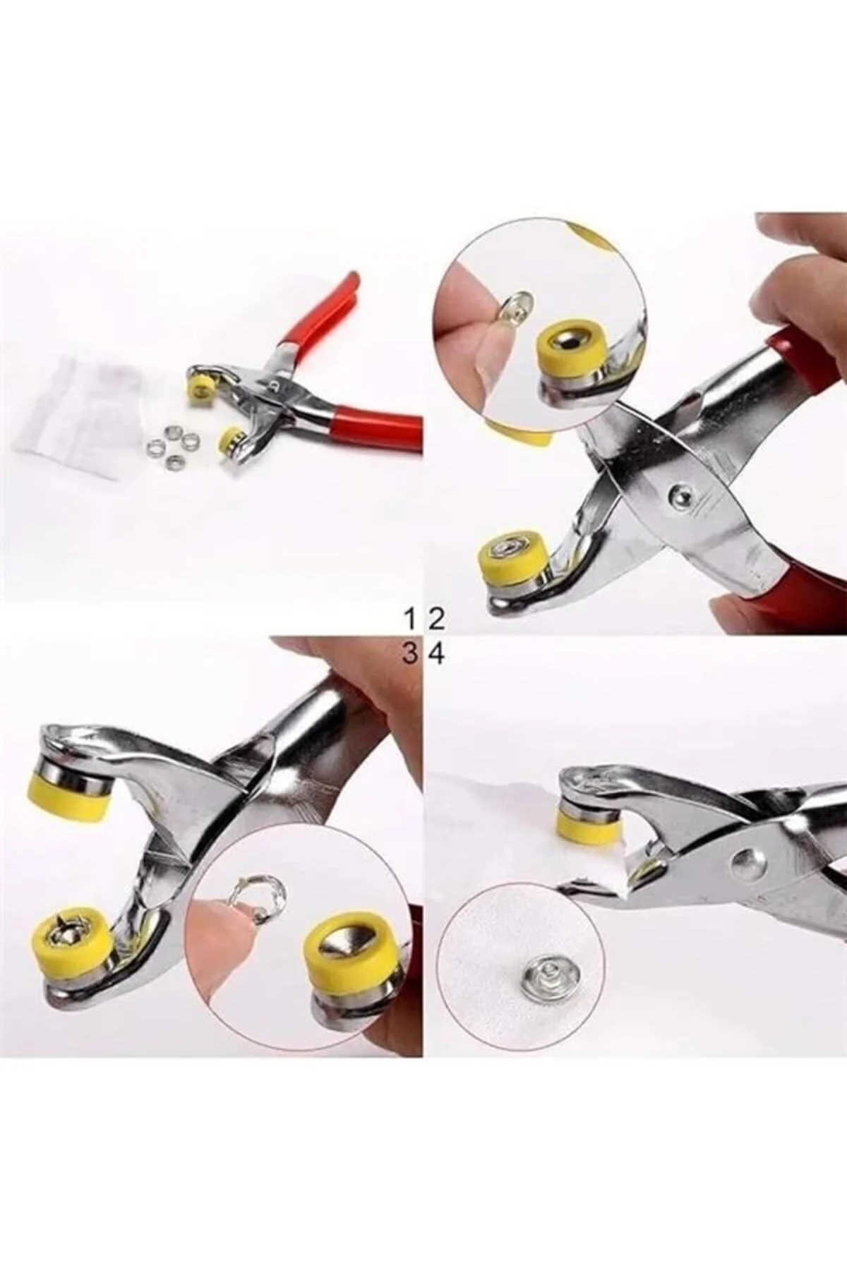 9.5 mm Metal Çıtçıt El Pensesi Seti – Gömlek, Bebek Kıyafetleri, 