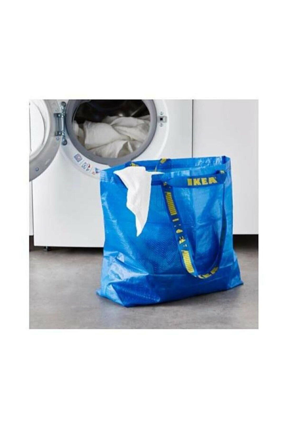İkea 9.5 X 9.5 Frakta Pazar Taşima Çantasi Alişveriş Torbasi Mavi