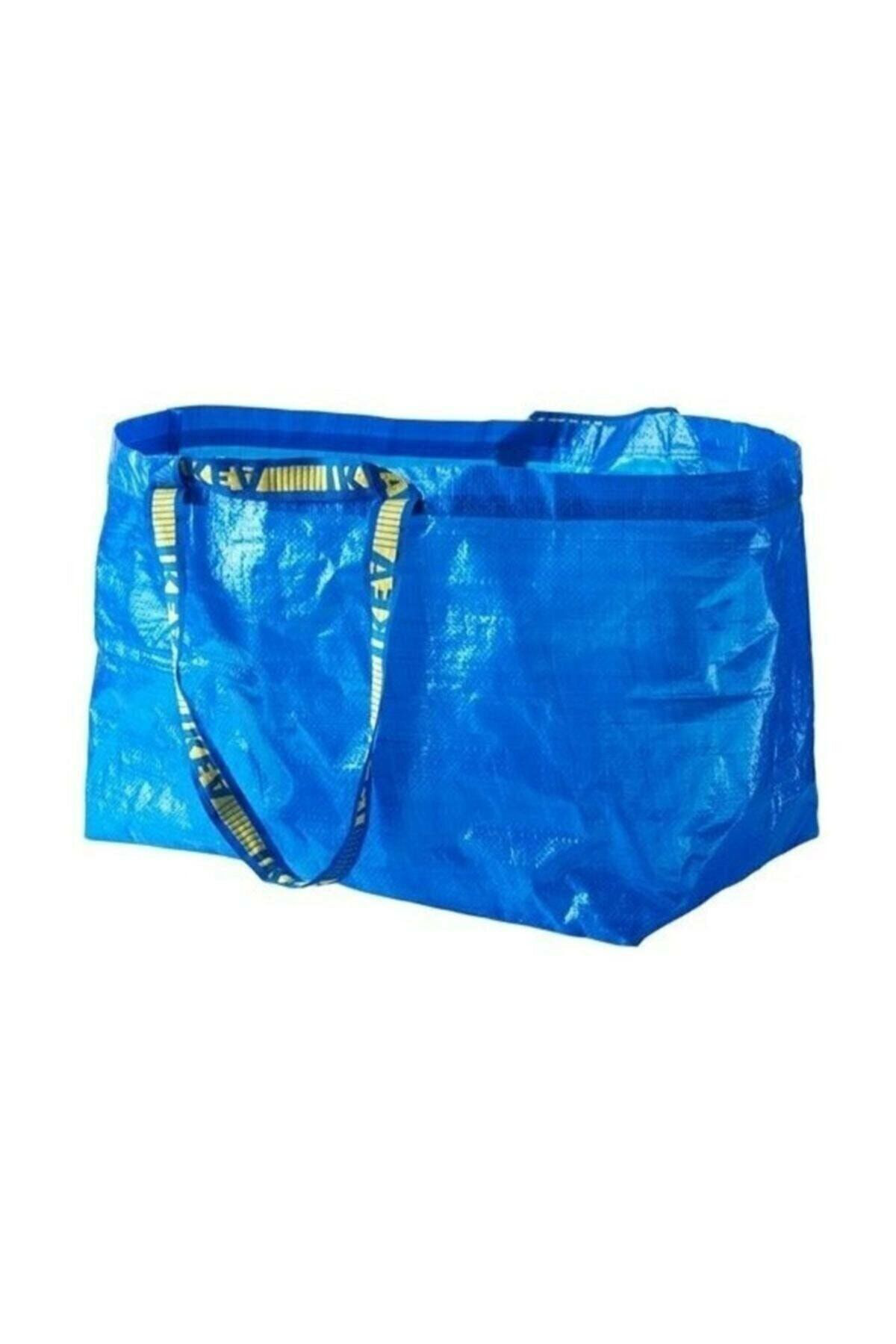 İkea 9.5 X 9.5 Frakta Pazar Taşima Çantasi Alişveriş Torbasi Mavi