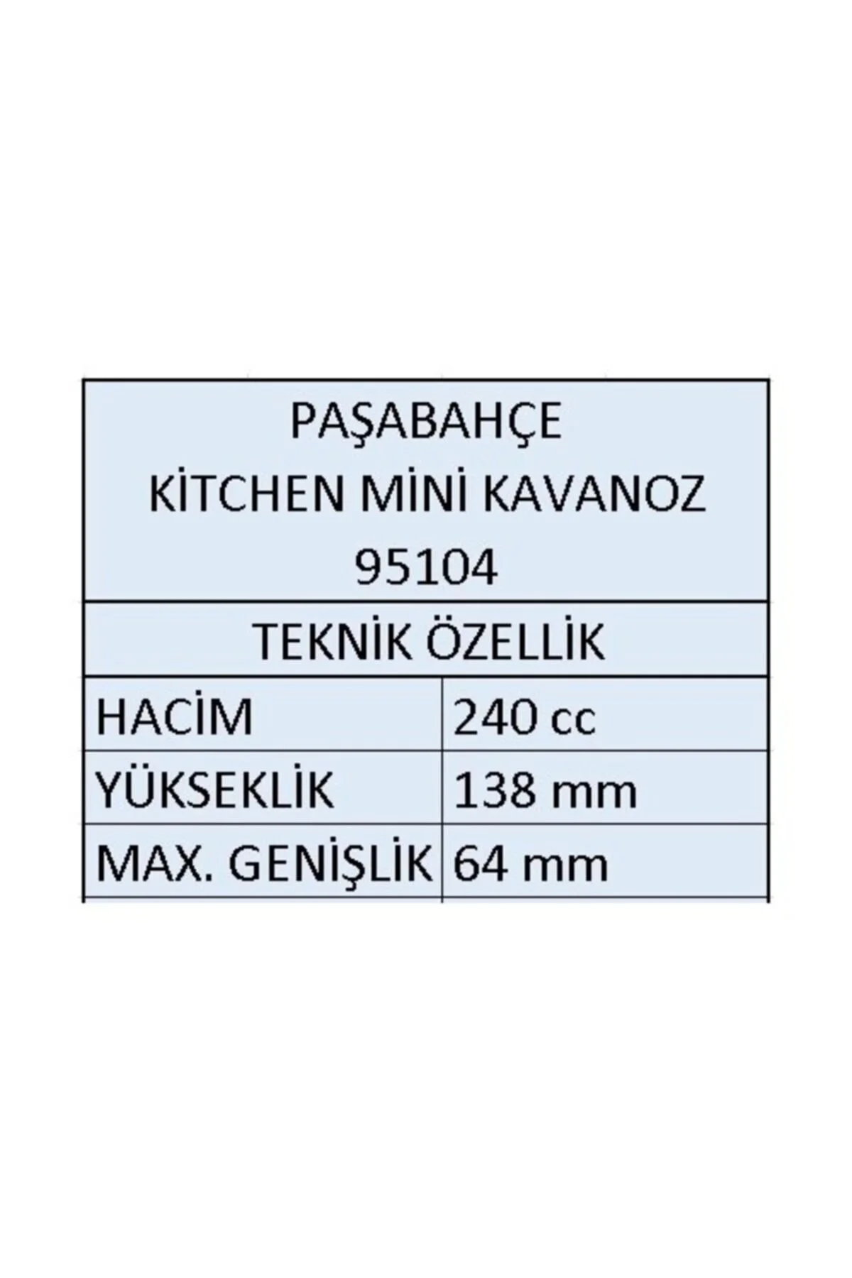 95104 Kitchen Mini Kavanoz 240 Cc Fiyatı, Yorumları ve Özellikleri