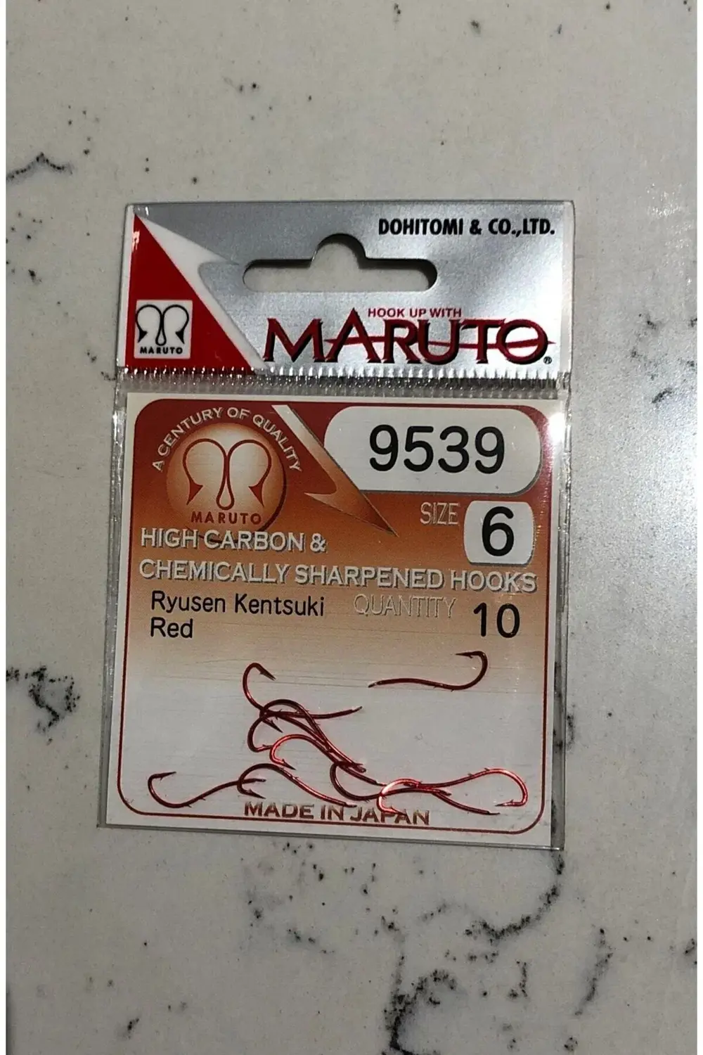 9539 Ryusen Kentsuki 6 Numara 10'lu Paket Kırmızı Çift Tırnak Olt