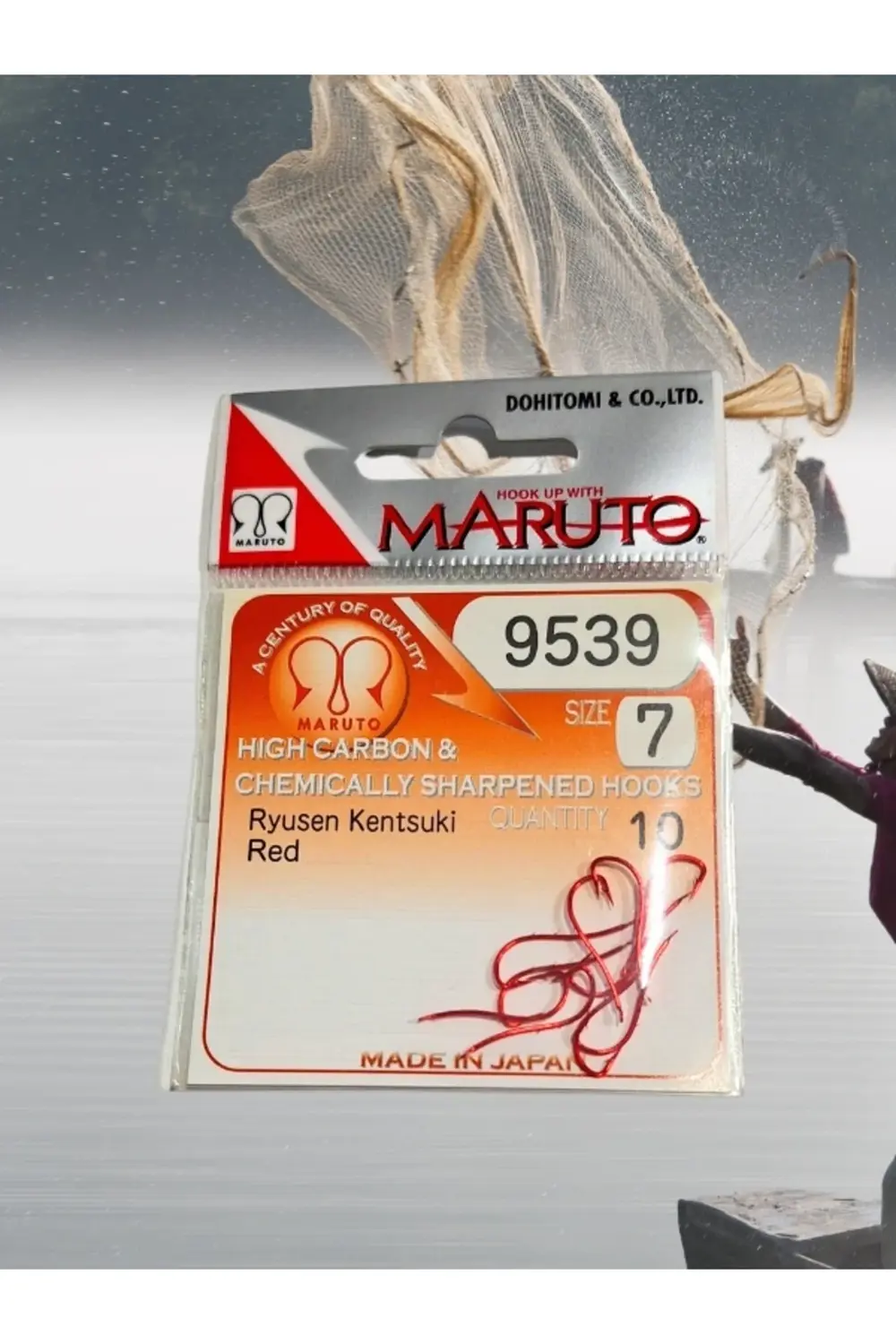 9539 Ryusen Kentsuki 7 Numara 10'lu Paket Kırmızı Çift Tırnak Olt