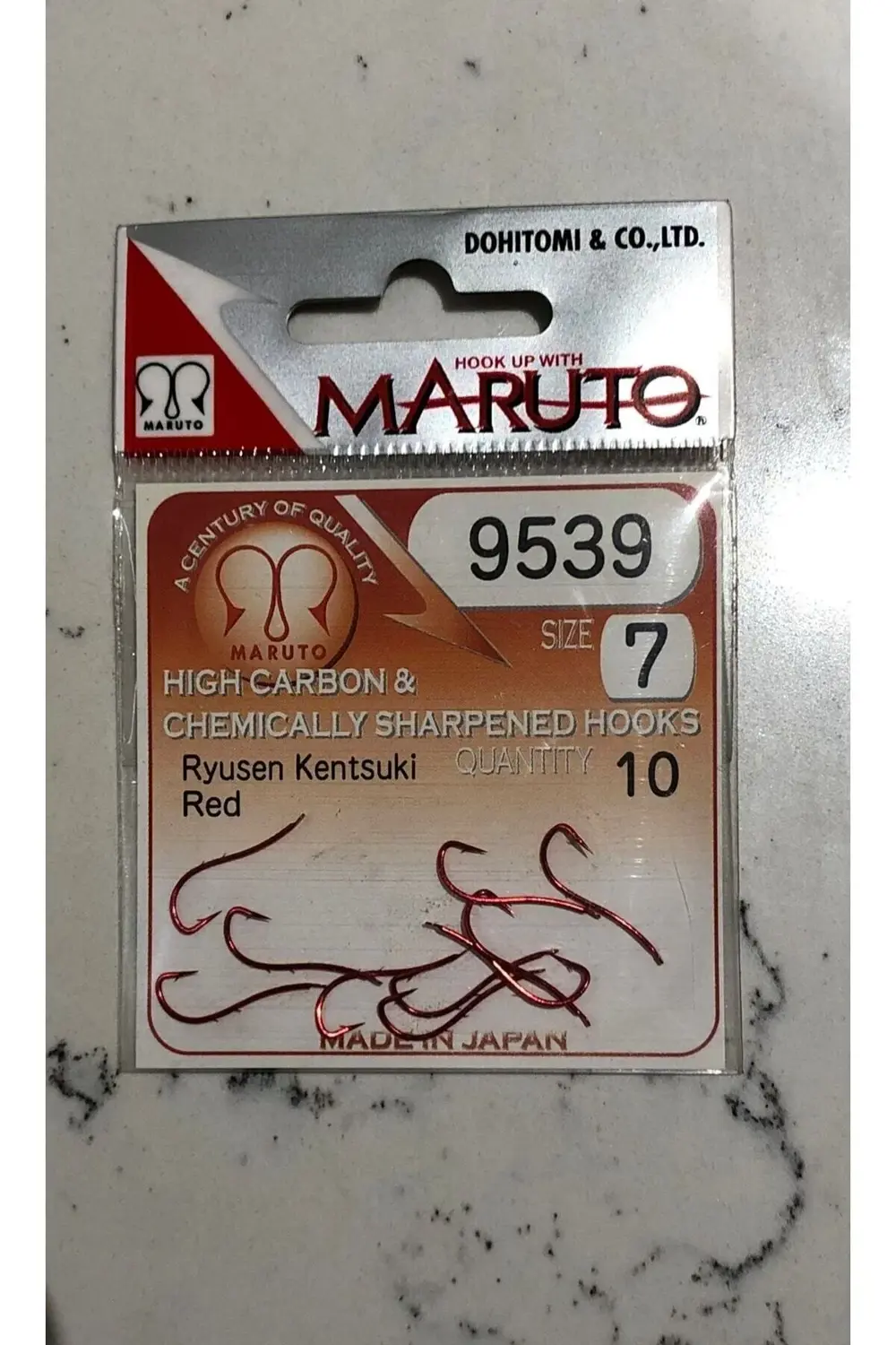 9539 Ryusen Kentsuki 7 Numara 10'lu Paket Kırmızı Çift Tırnak Olt