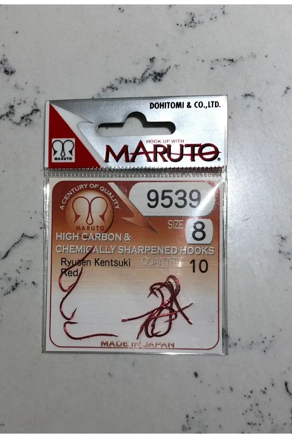 9539 Ryusen Kentsuki 8 Numara 10'lu Paket Kırmızı Çift Tırnak Olt