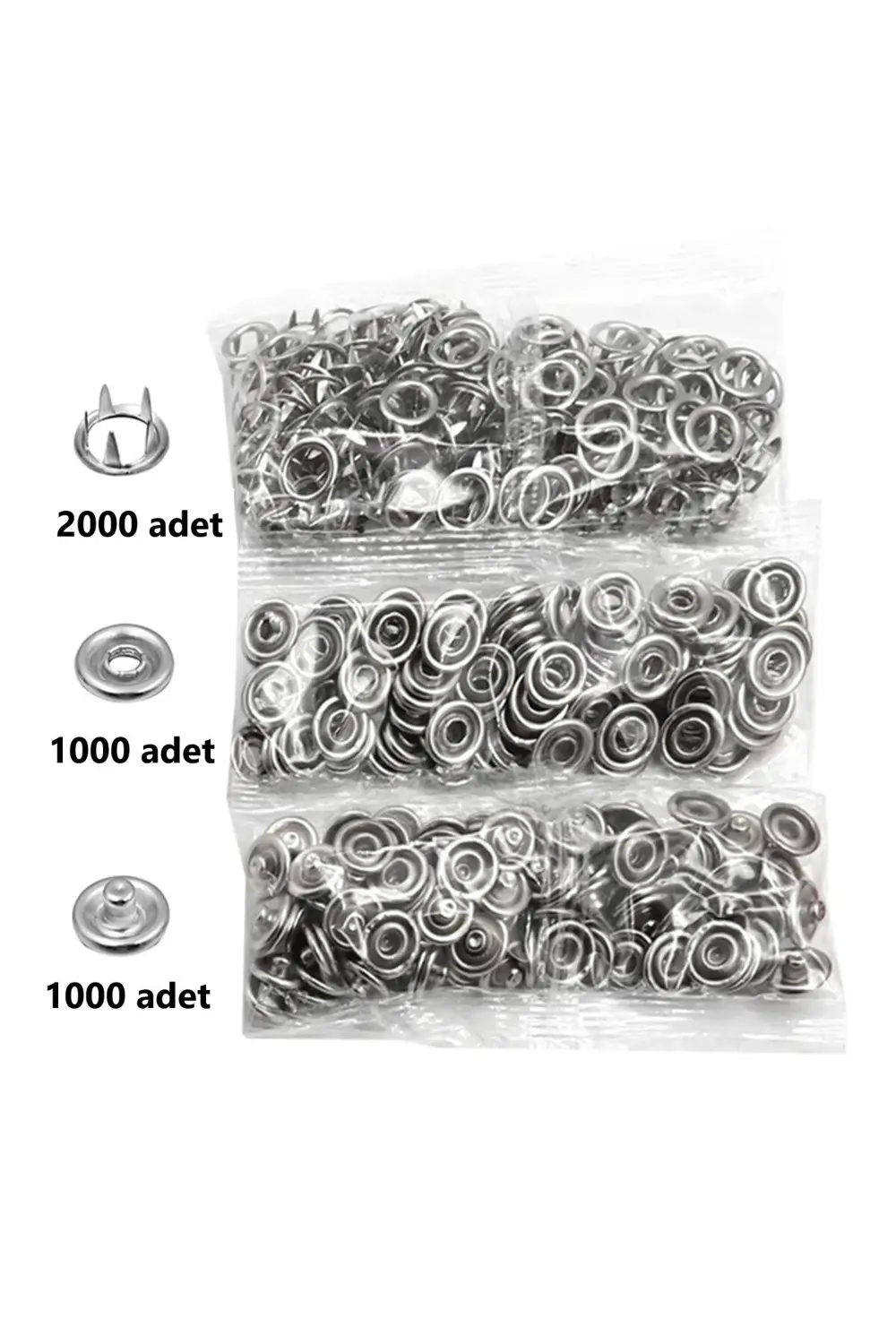 Tuhafiyecimiz 9.5Mm Nikel(Gümüş) Bebe Çıtçıt 1000 Adet Tuhafiyecimiz 9.5Mm Nikel(Gümüş) Bebe Çıtçıt 1000 Adet