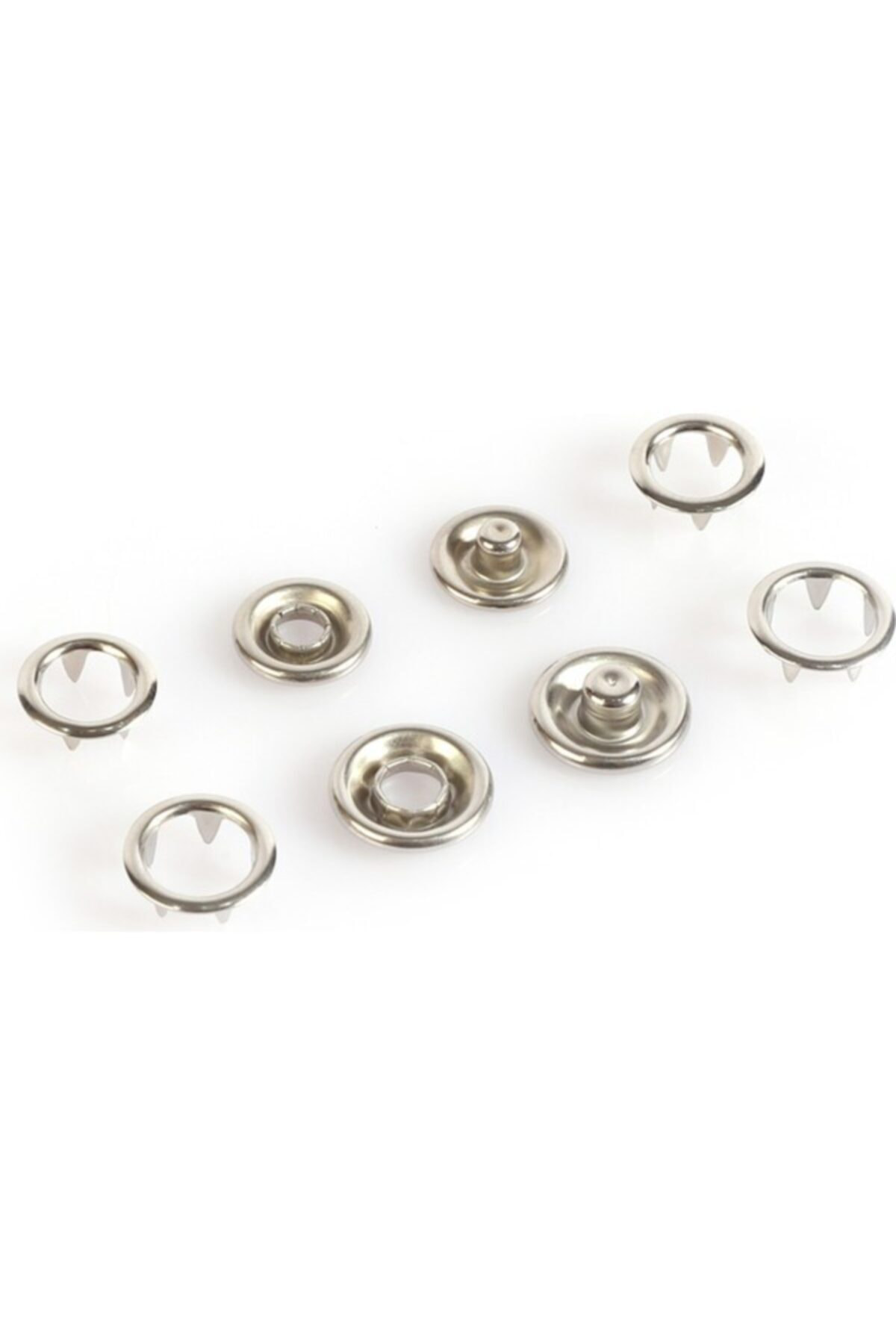 Tuhafiyecimiz 9.5Mm Nikel(Gümüş) Bebe Çıtçıt 100 Adet