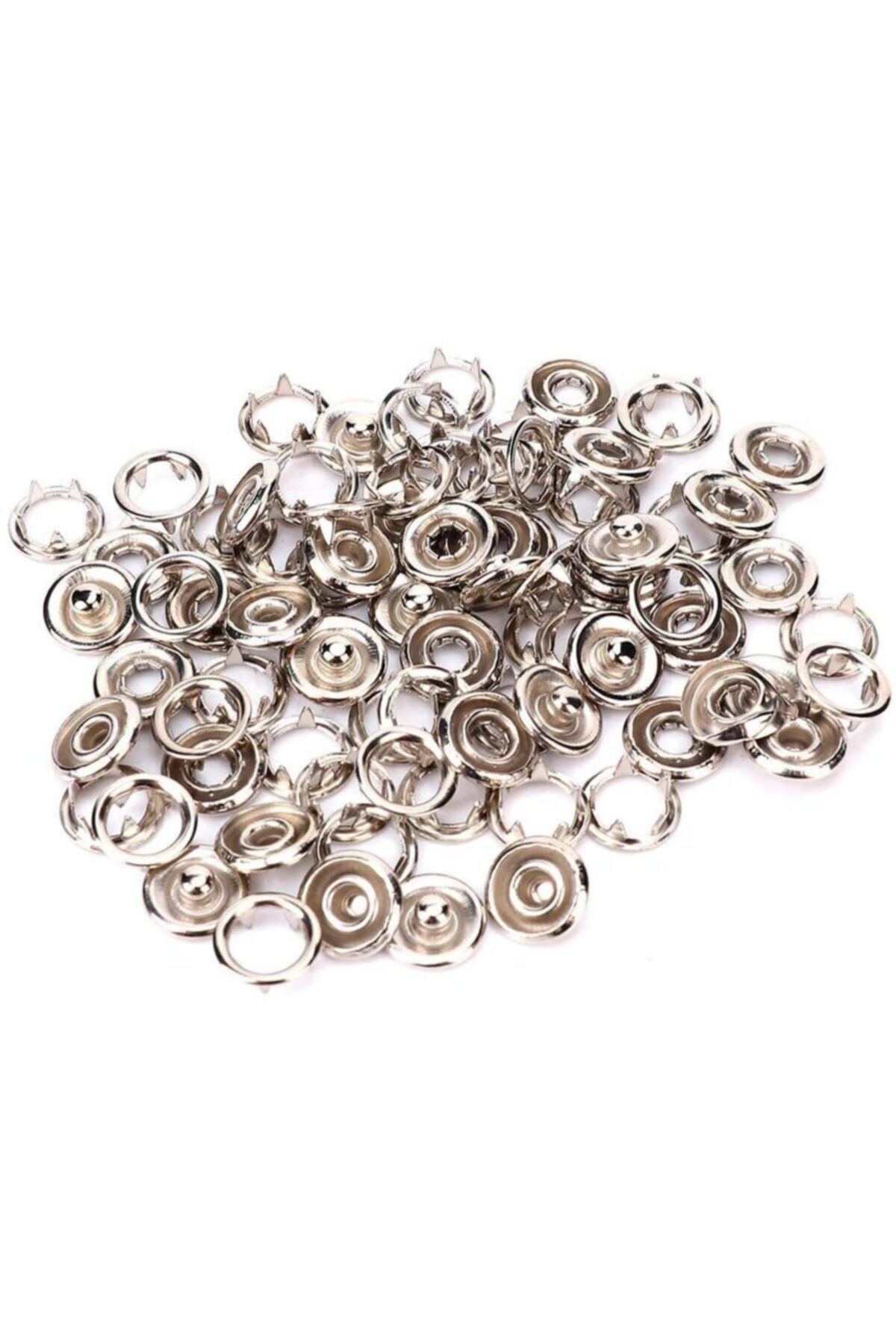 Tuhafiyecimiz 9.5Mm Nikel(Gümüş) Bebe Çıtçıt 100 Adet