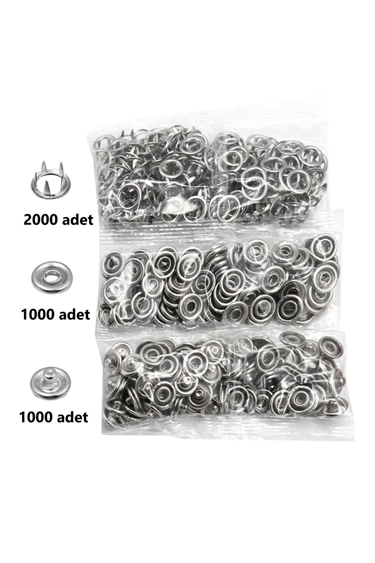Tuhafiyecimiz 9.5Mm Nikel(Gümüş) Bebe Çıtçıt 1000 Adet Tuhafiyecimiz 9.5Mm Nikel(Gümüş) Bebe Çıtçıt 1000 Adet