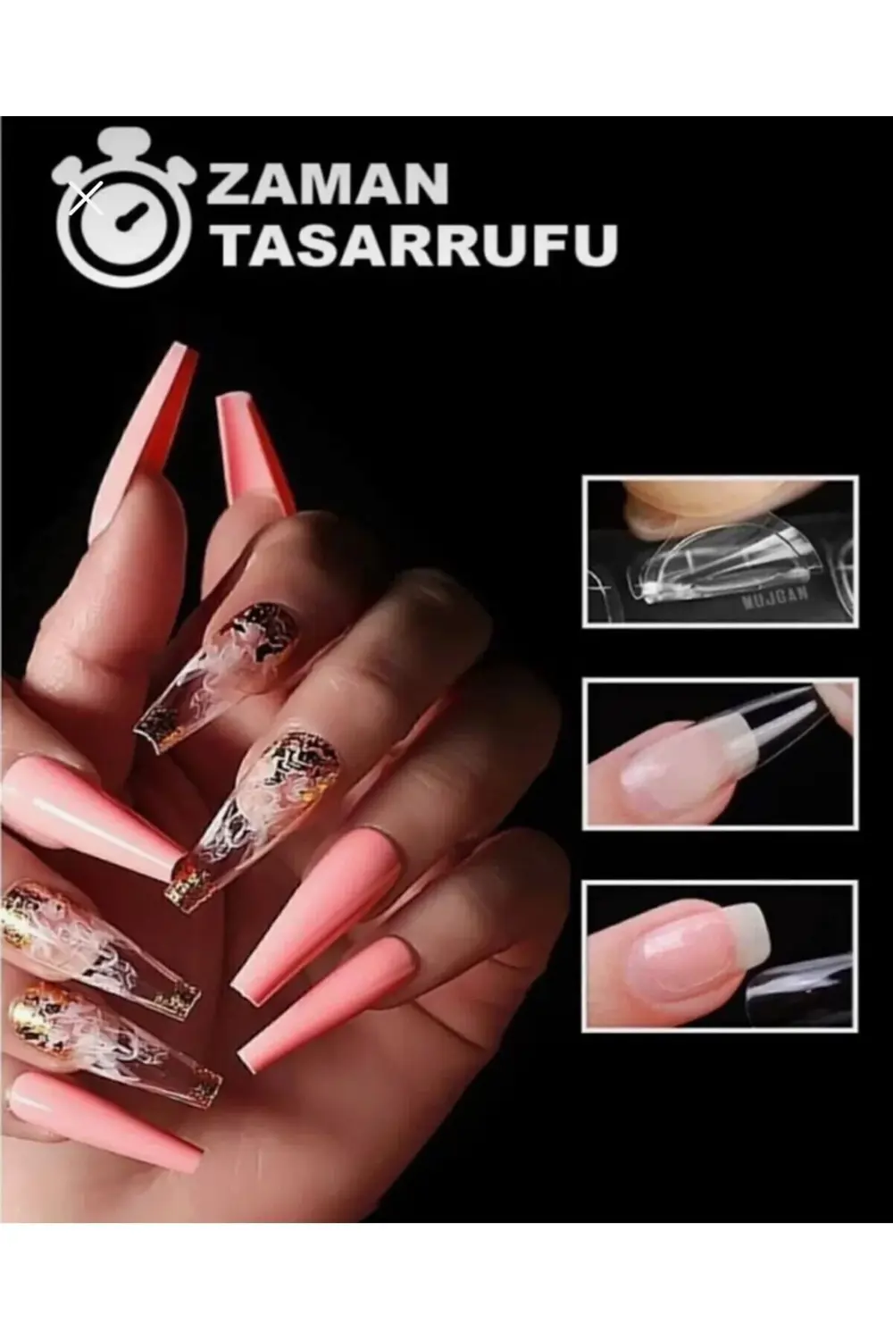 96 Adet Zararsız Pro Çift Taraflı Protez Takma Tirnak Yapıştırıcı