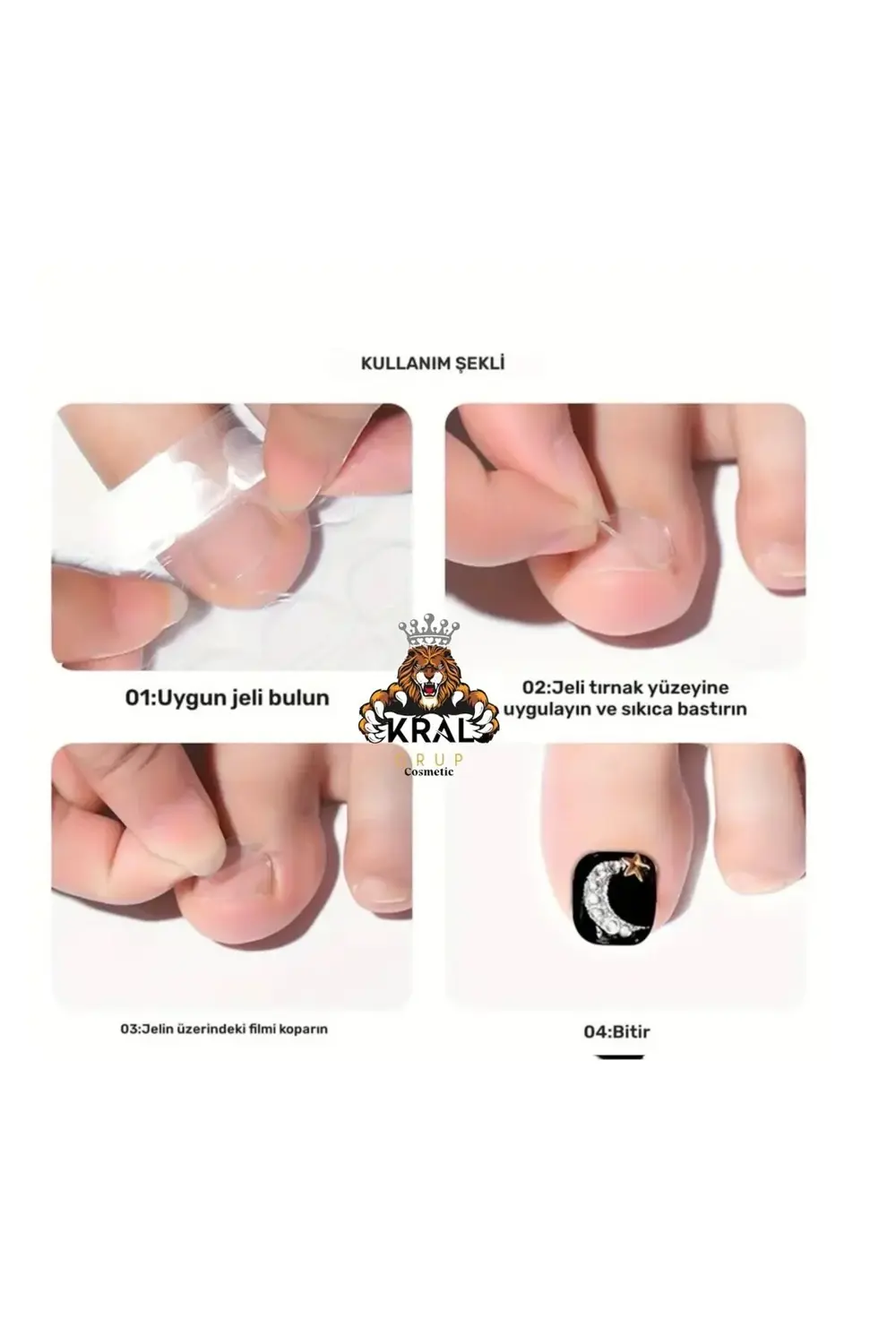 96 Adet Zararsız Pro Çift Taraflı Protez Takma Tirnak Yapıştırıcı