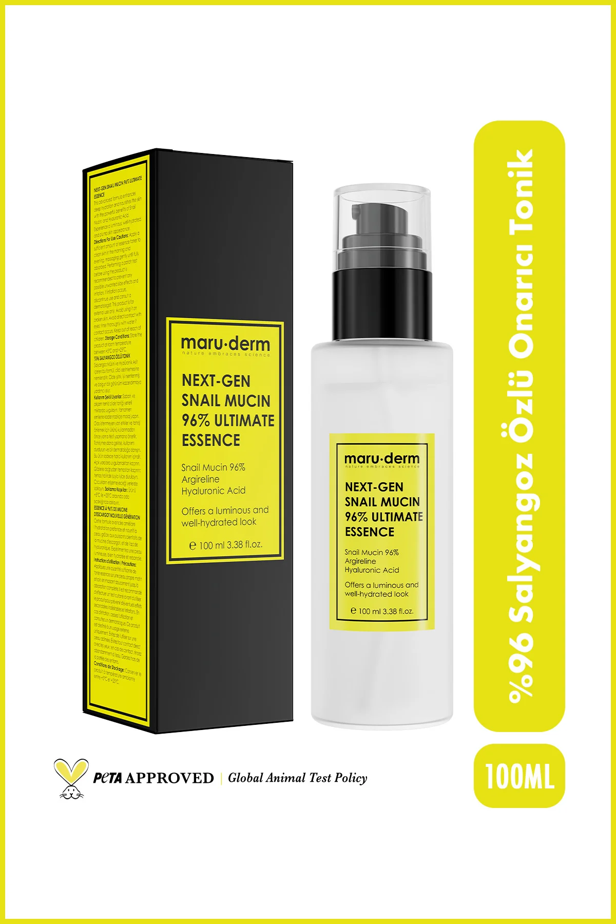 %96 Salyangoz Özlü Essence Tonik 100 ML - Next-Gen Snail Mucin 96
