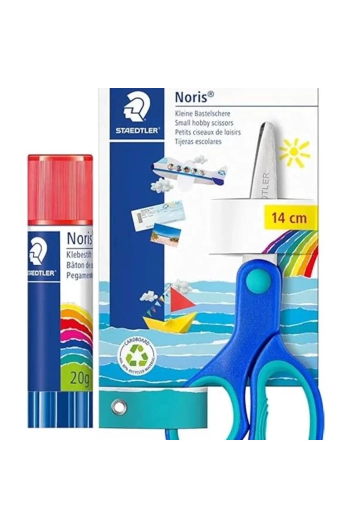 960 20 NCA Noris Clup 20 Gr Stick Yapıştırıcı & 965 14LNBK Noris Clup SOL El Makas 14 Cm