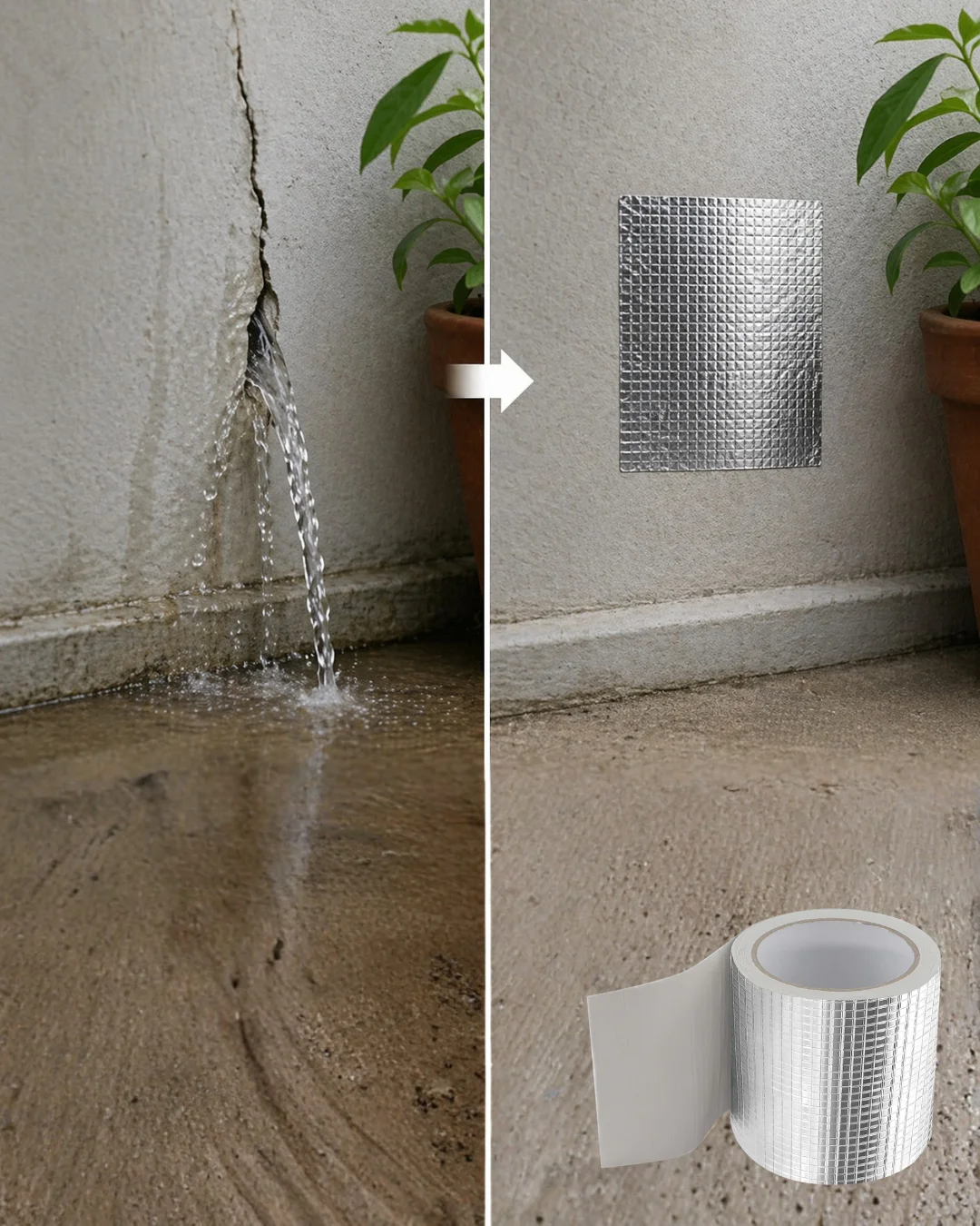 96mm Geniş Tamir Bandı 2 Metre Çatı Boru Balkon Sızdırmaz Onarım Bandı