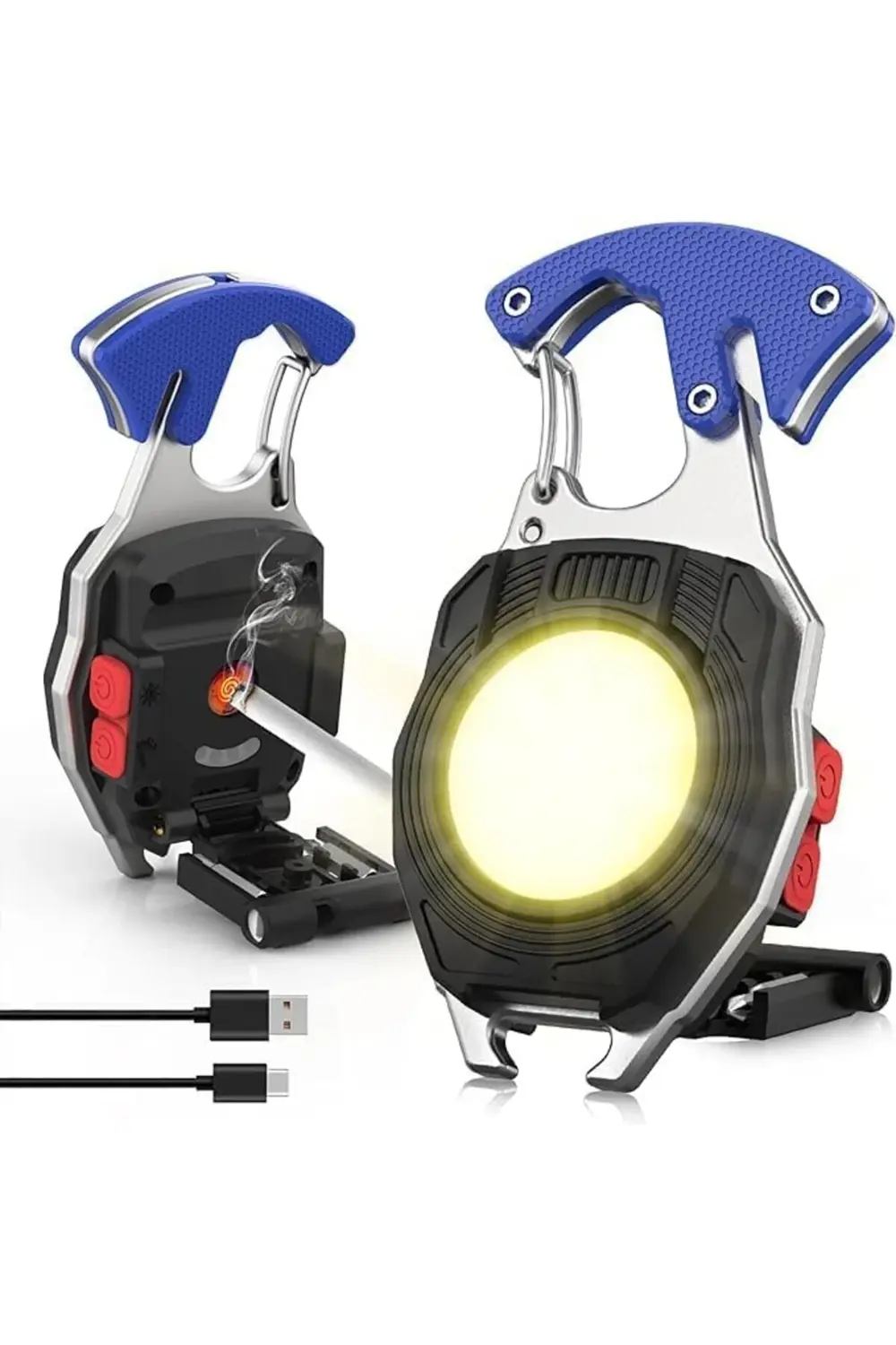 970 Mini Şarjlı Işıldak, Kapak Açacağı, Düdük Özelliği, Vidalama,