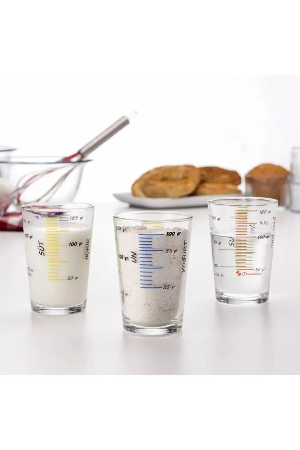 97420 Arda Türkmen 3 lü Ölçü Bardağı Seti - 200 ml